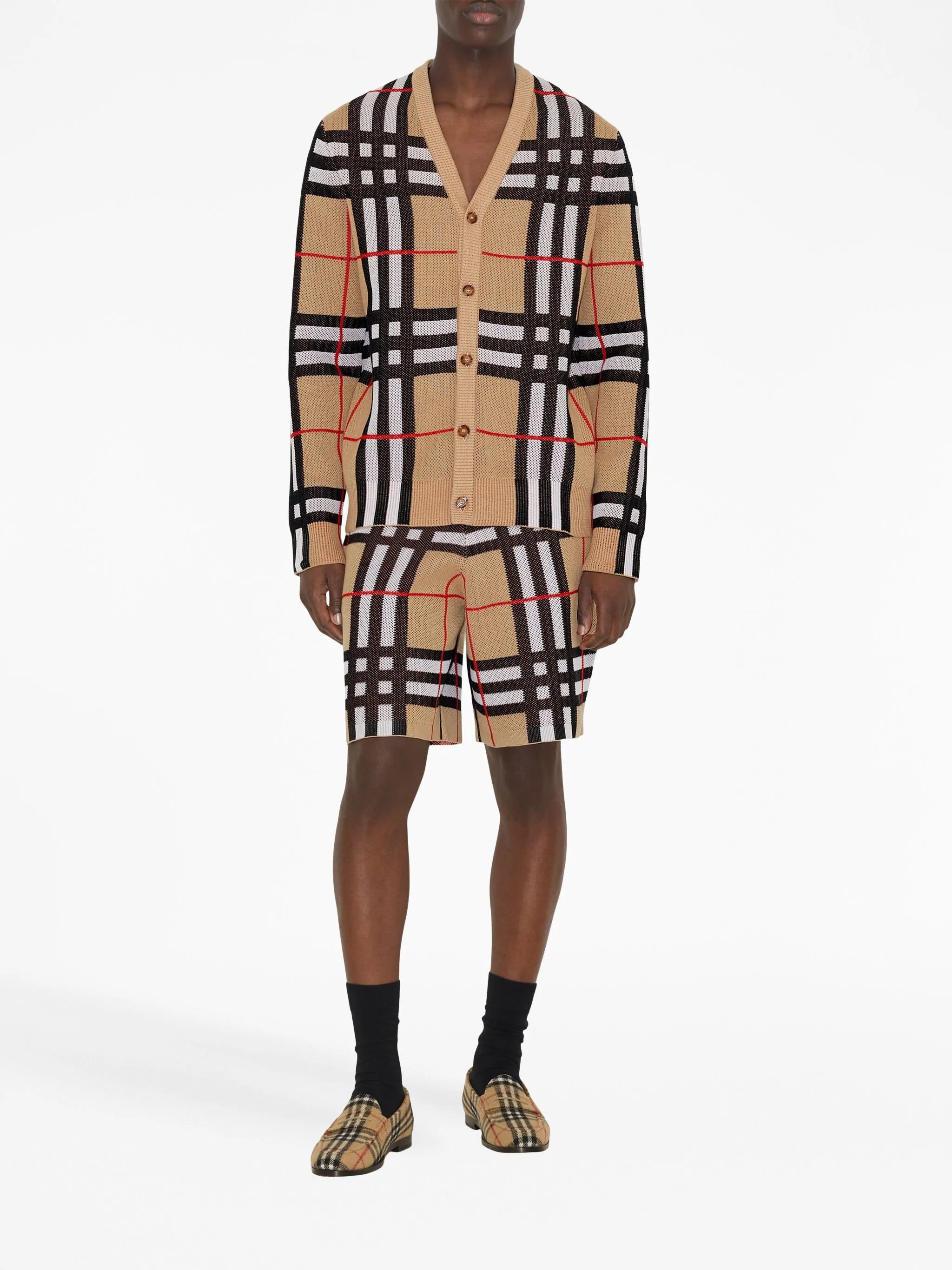 Vintage Check V-neck cardigan