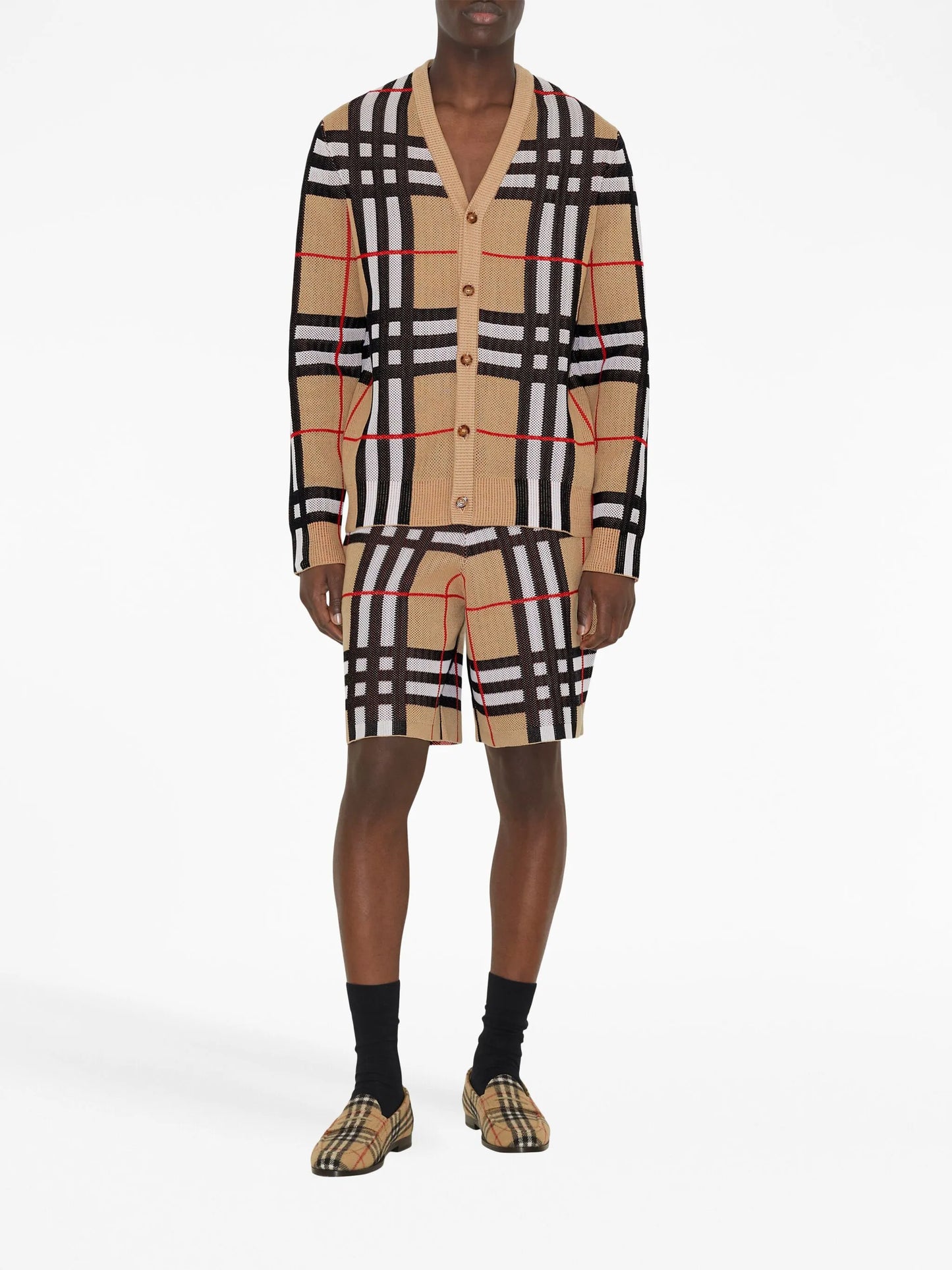 Vintage Check V-neck cardigan