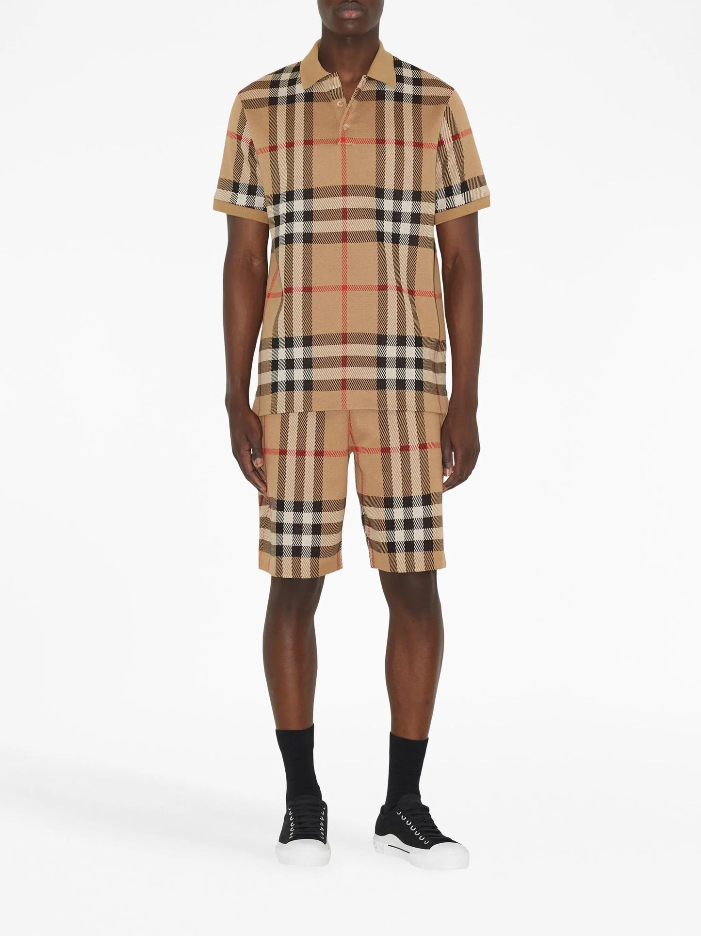 Vintage Check cotton polo shirt