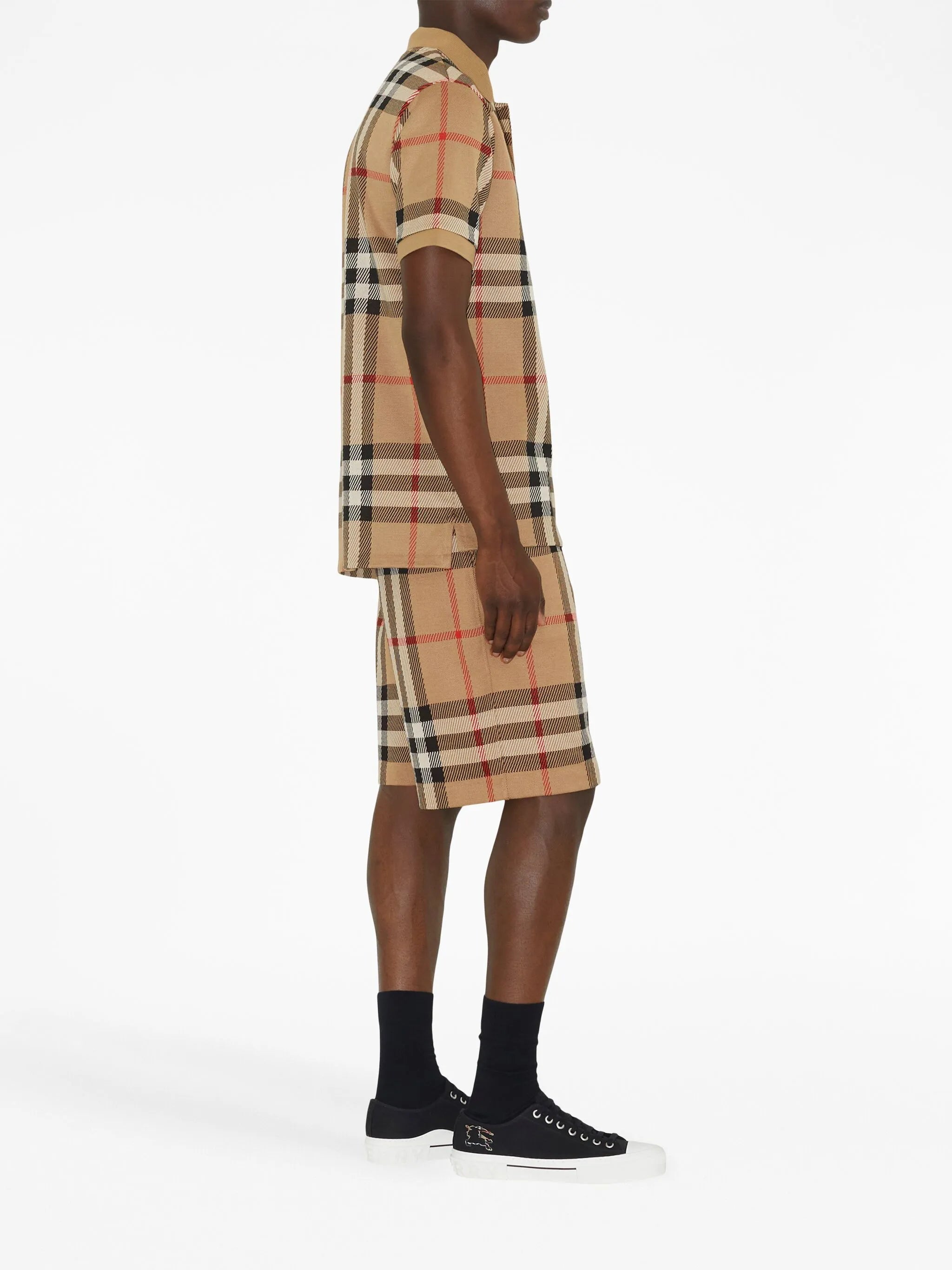 Vintage Check cotton polo shirt