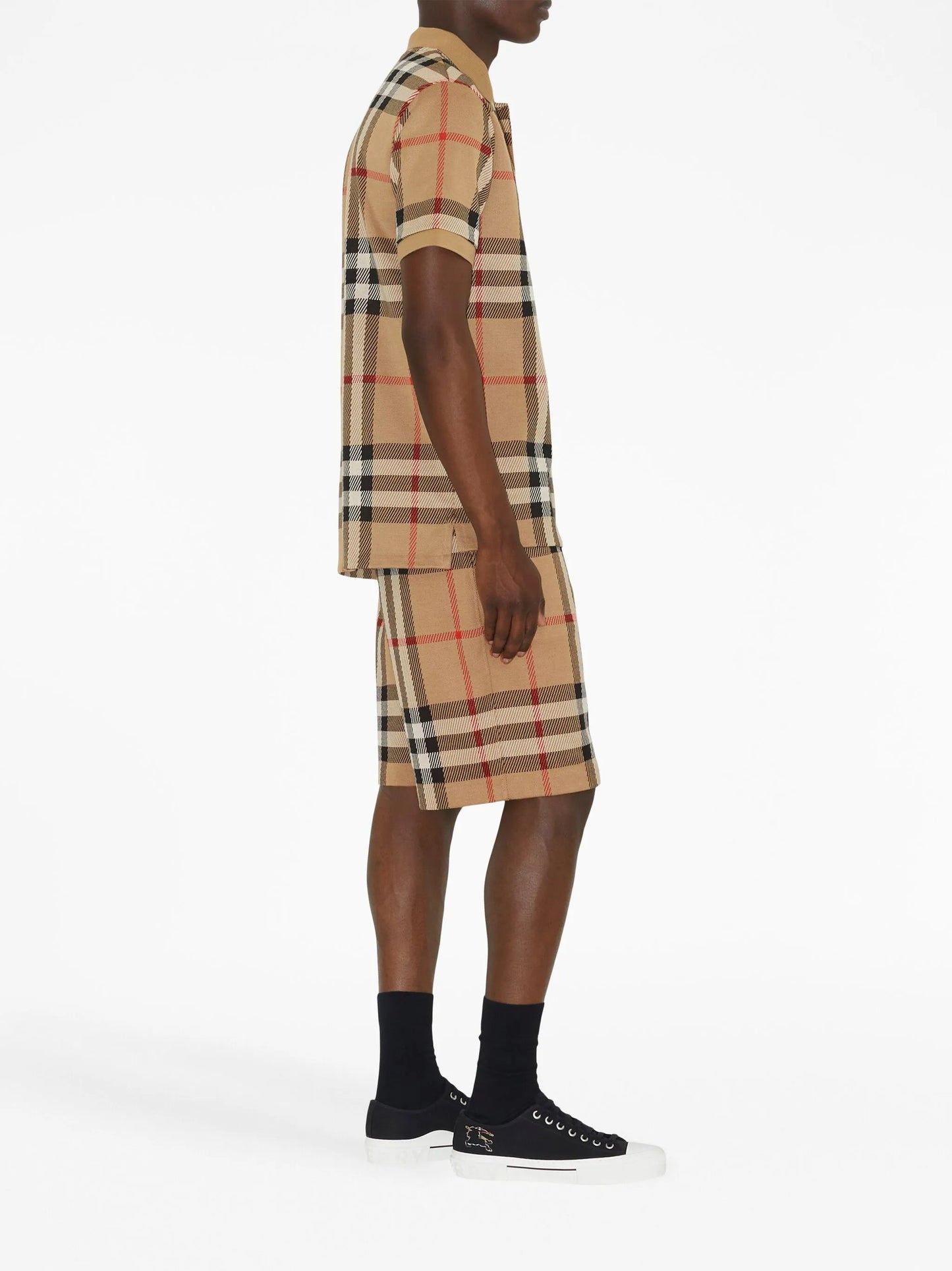 Vintage Check cotton polo shirt