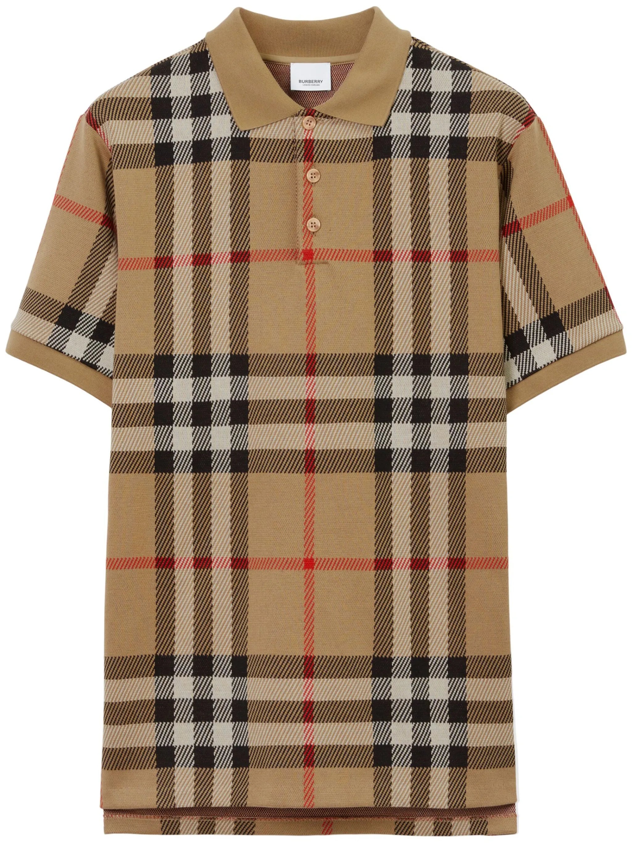 Vintage Check cotton polo shirt