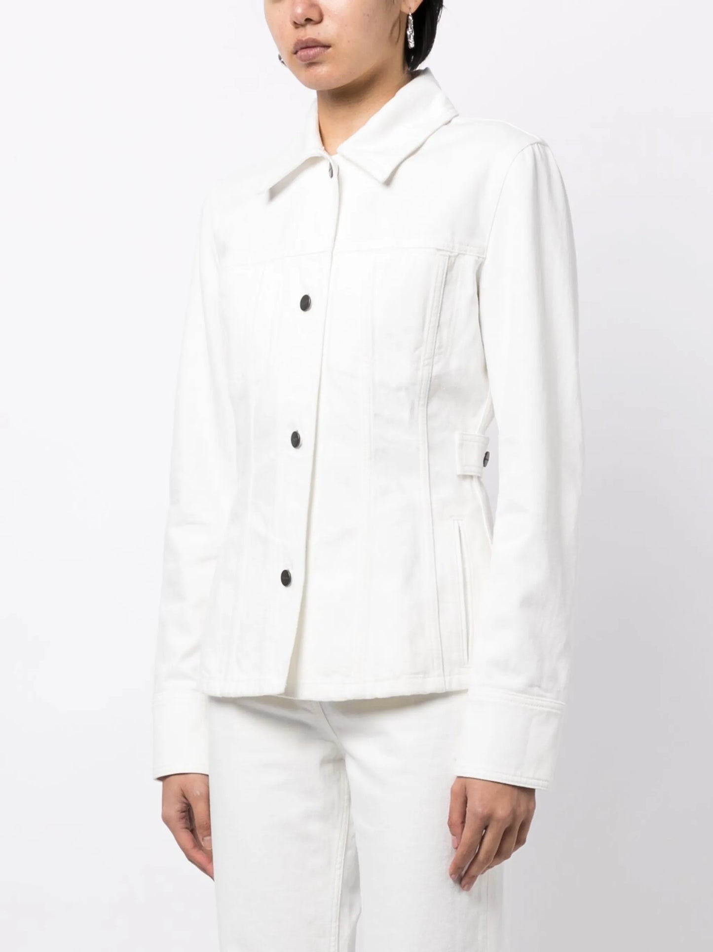 fitted-waistline denim jacket