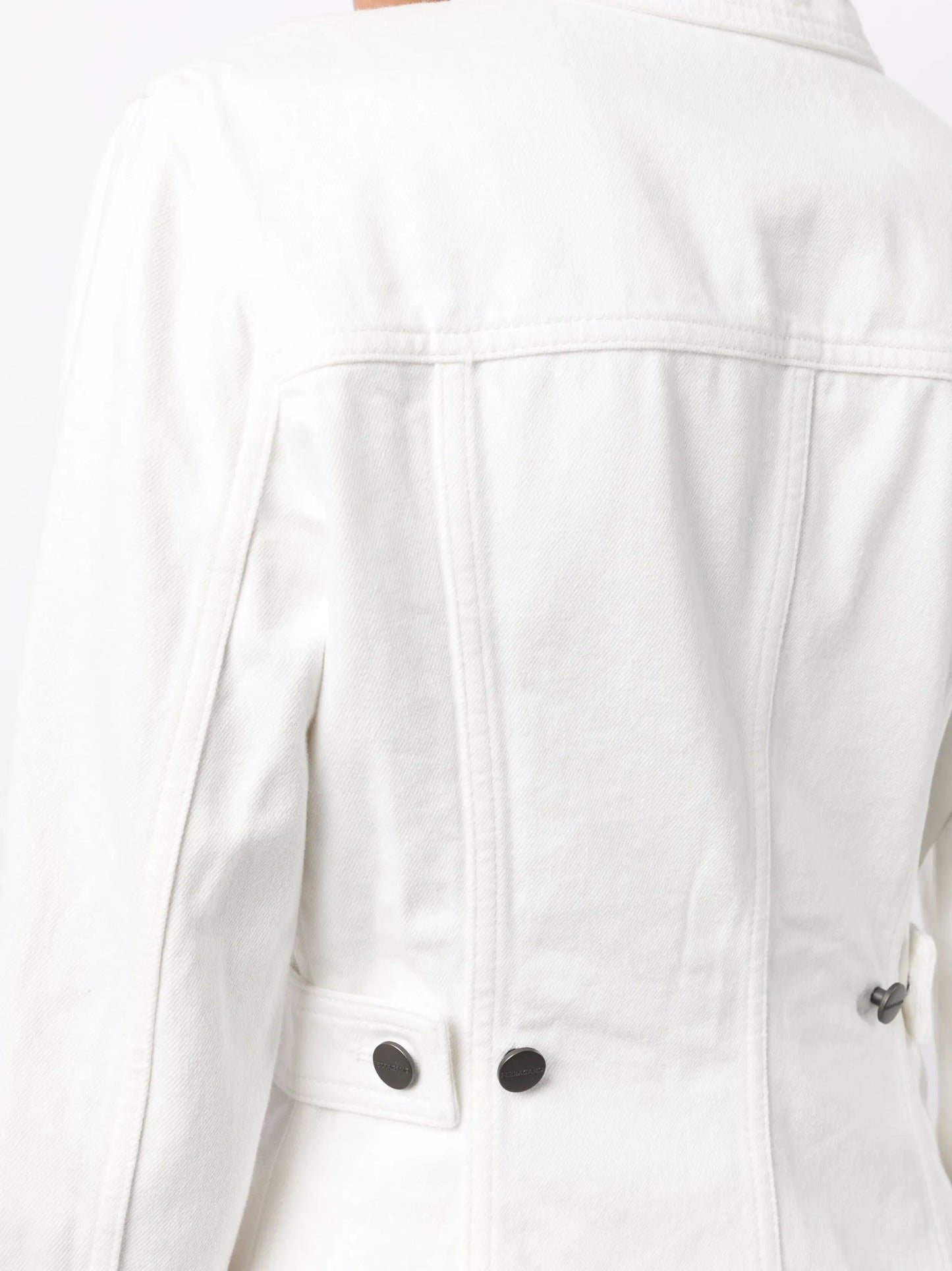 fitted-waistline denim jacket