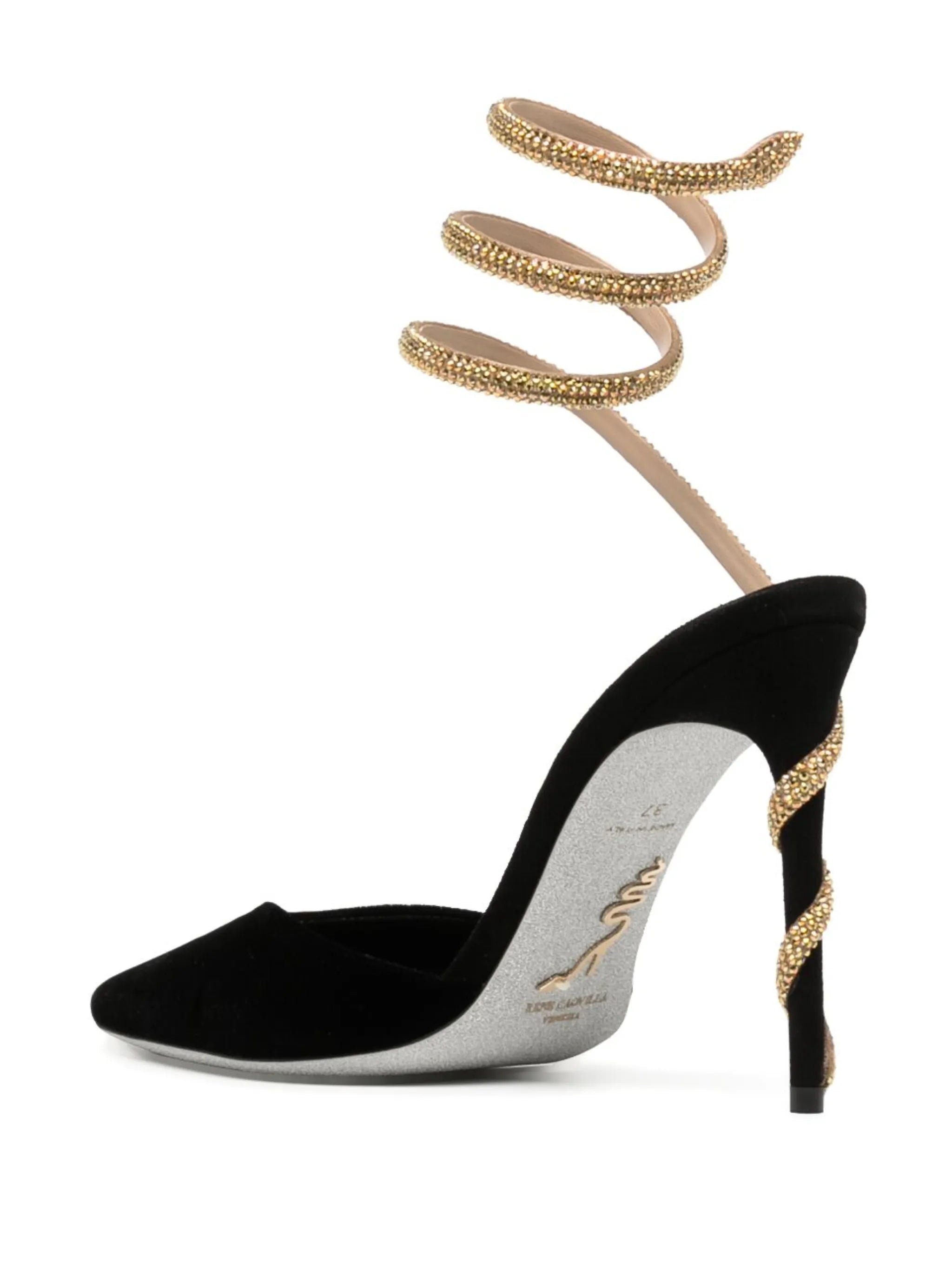 René Caovilla 100mm crystal-embellished pumps