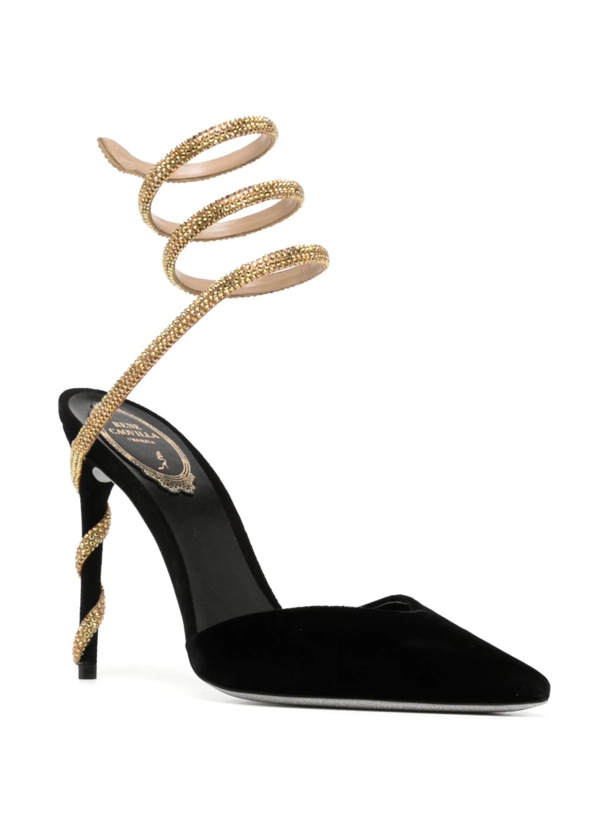 René Caovilla 100mm crystal-embellished pumps