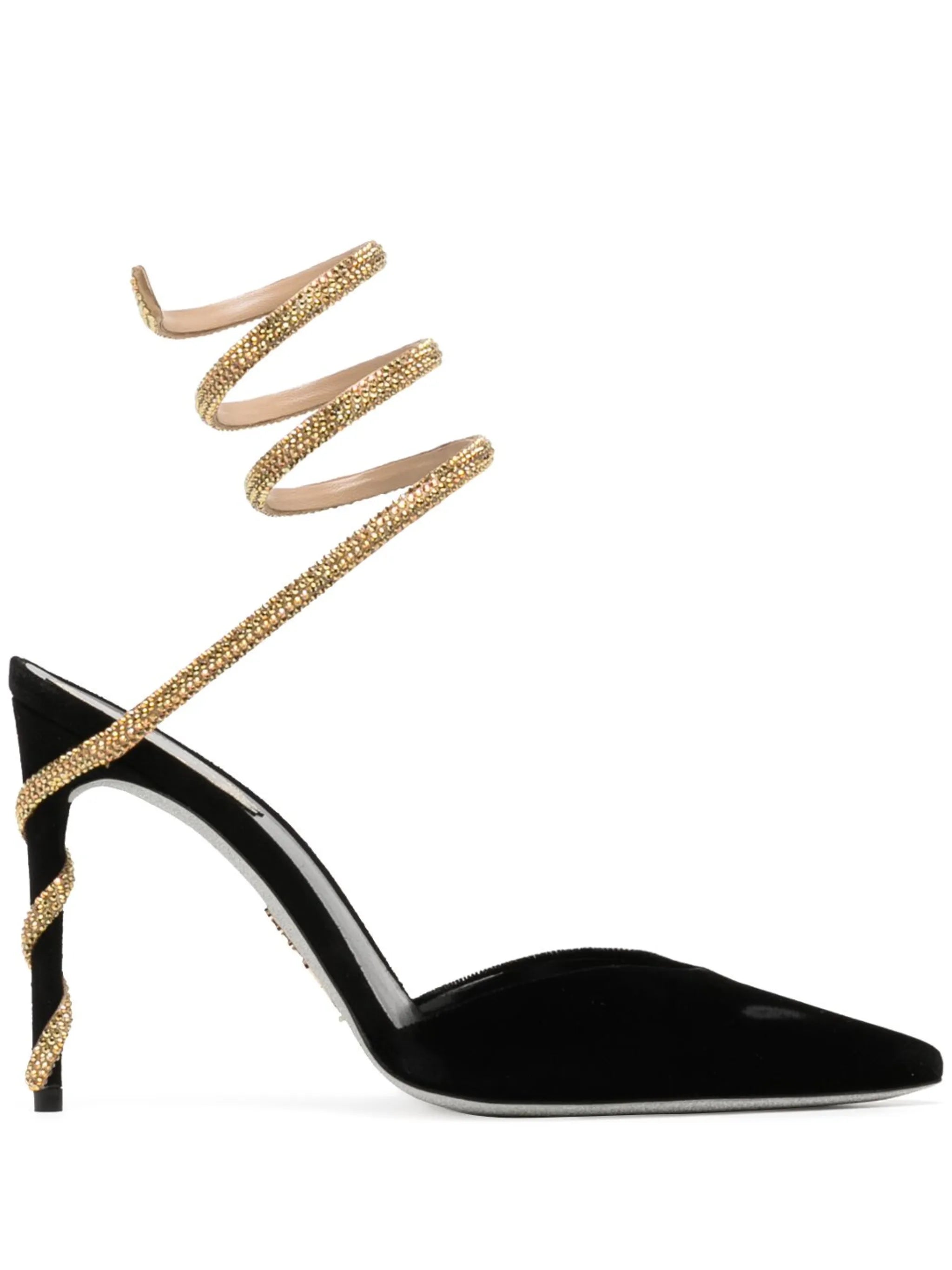 René Caovilla 100mm crystal-embellished pumps
