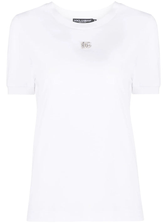 crystal-embellished T-shirt