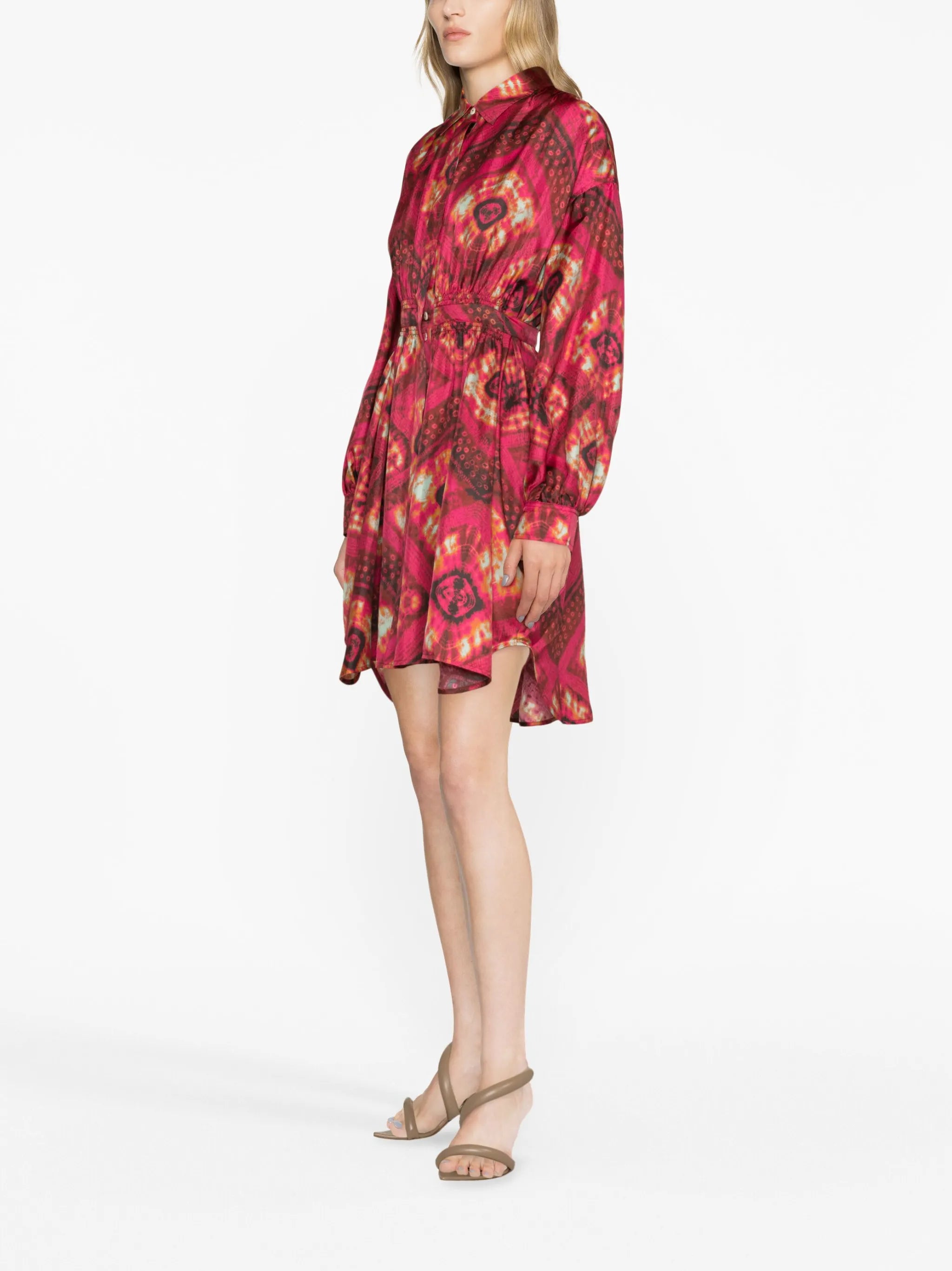 Jude printed silk shirtdress