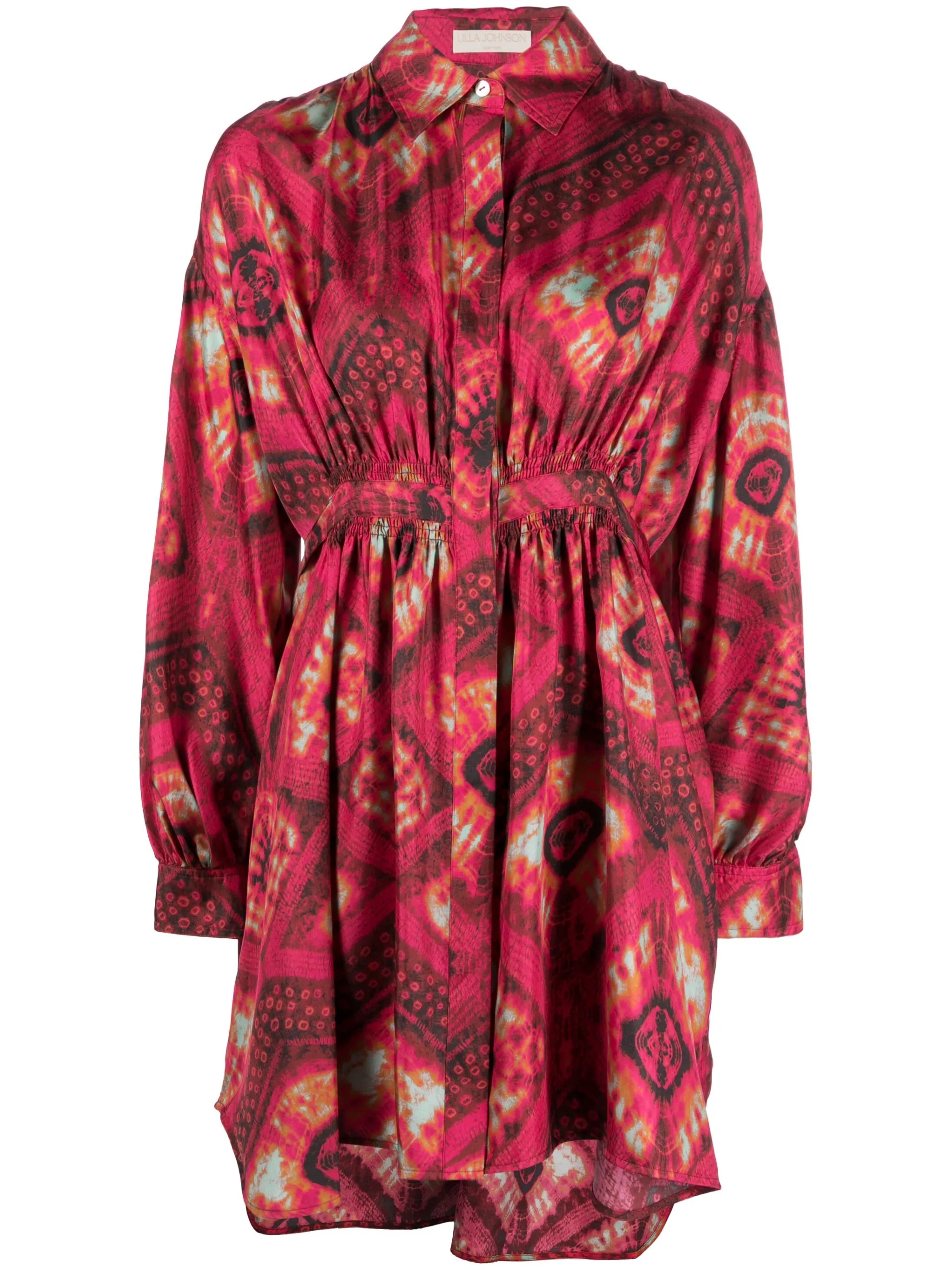 Jude printed silk shirtdress