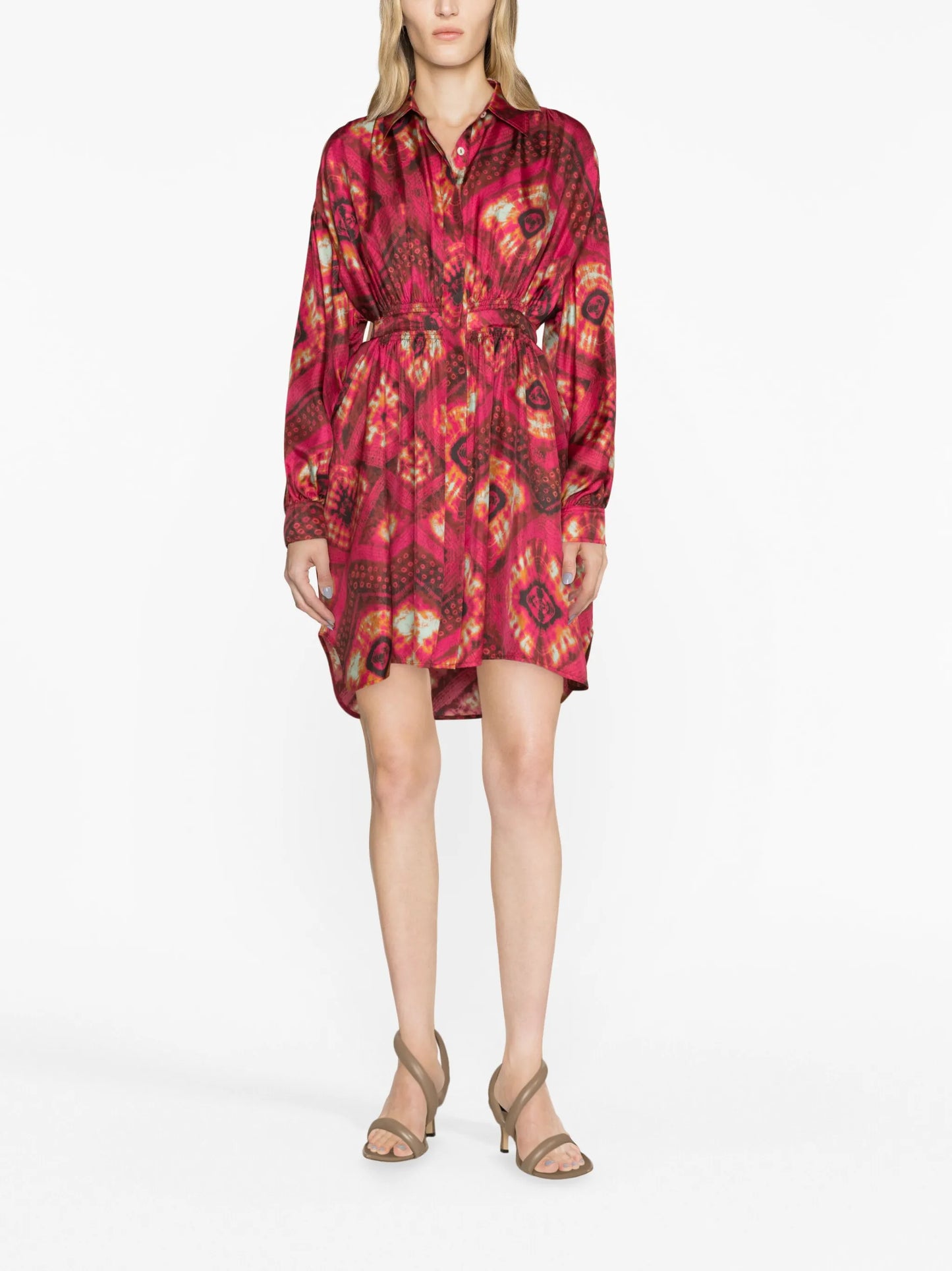 Jude printed silk shirtdress