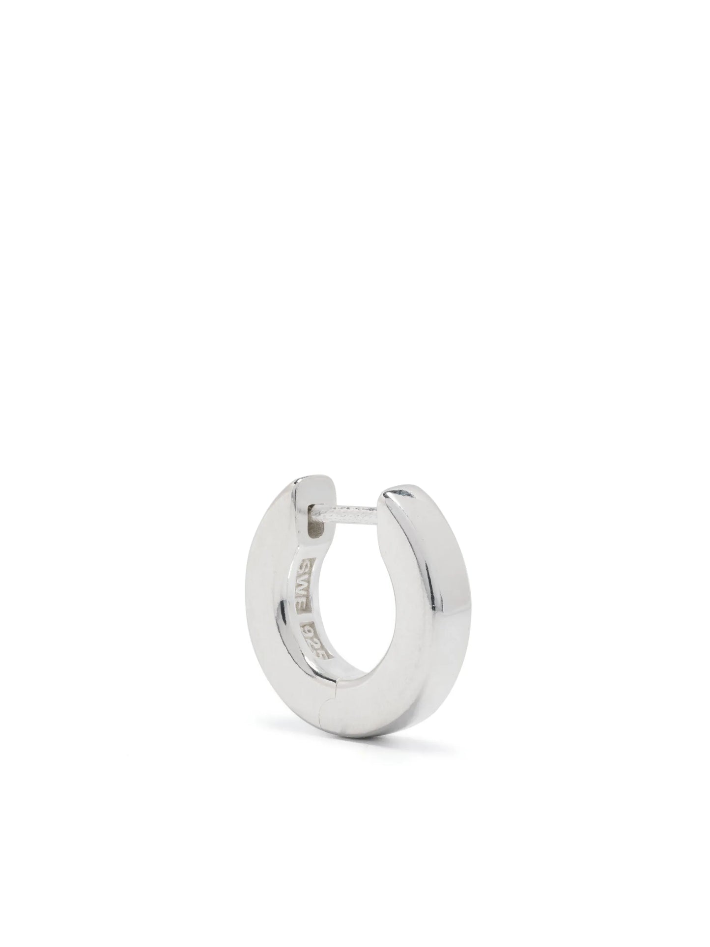 Almost polished-finish hoop earrings