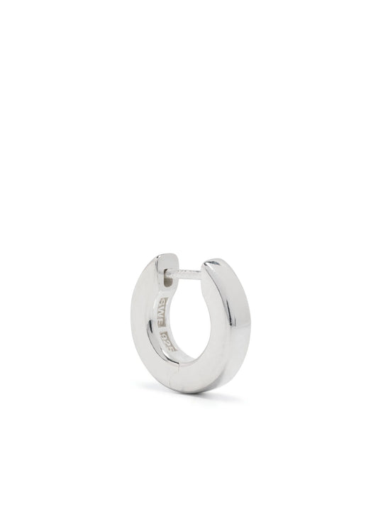 Almost polished-finish hoop earrings