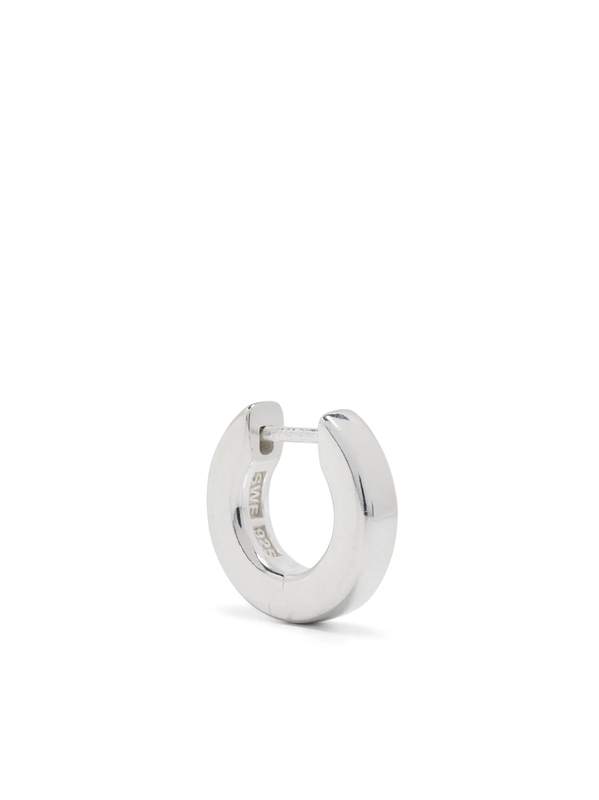 Almost polished-finish hoop earrings