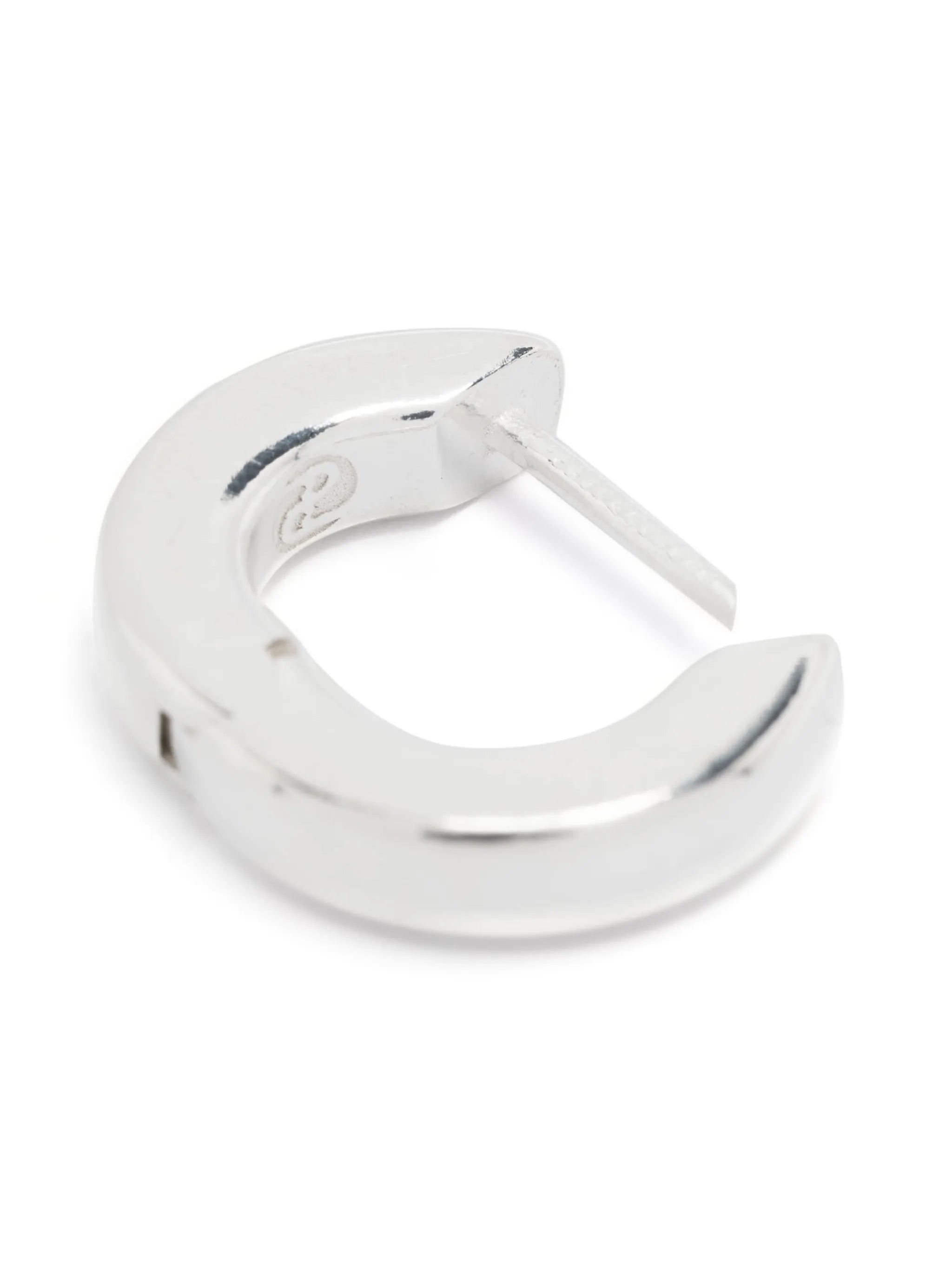 Almost polished-finish hoop earrings