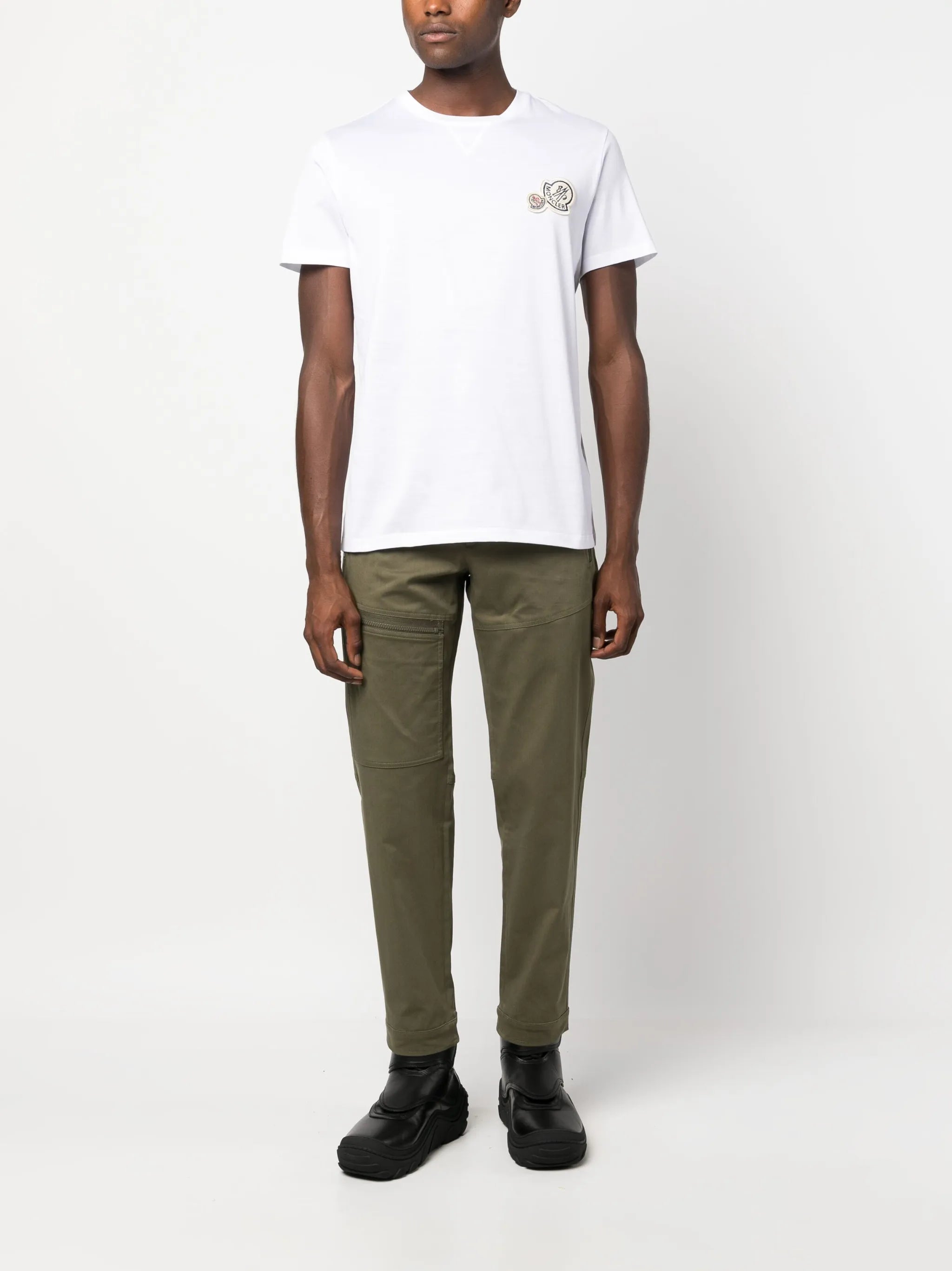 logo-patch cotton-jersey T-shirt