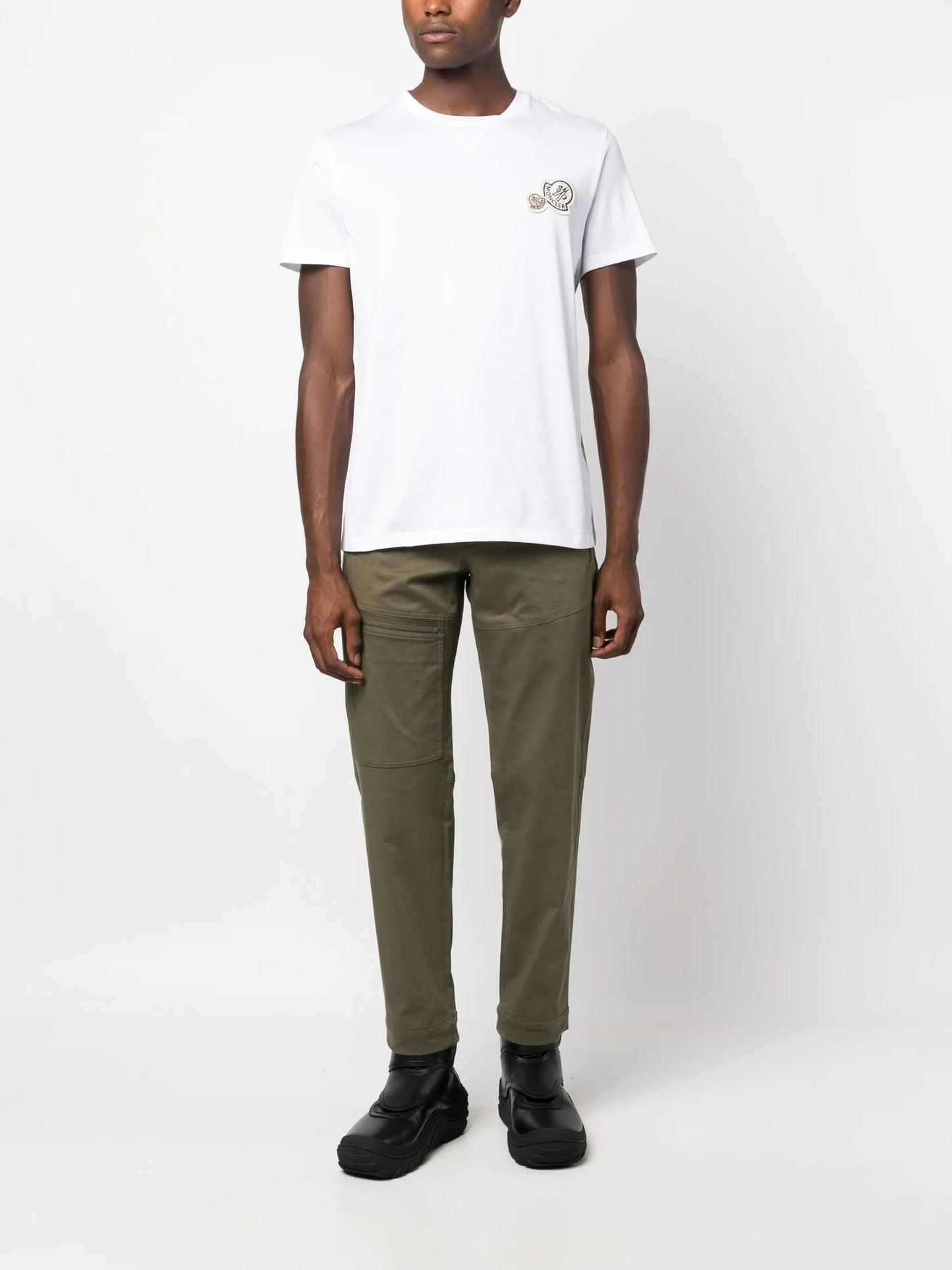 logo-patch cotton-jersey T-shirt