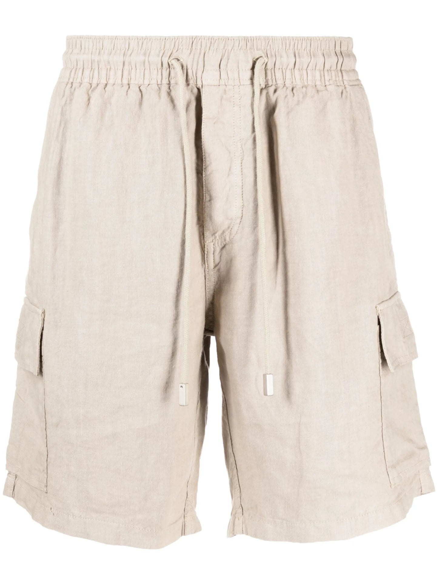 logo-patch linen shorts