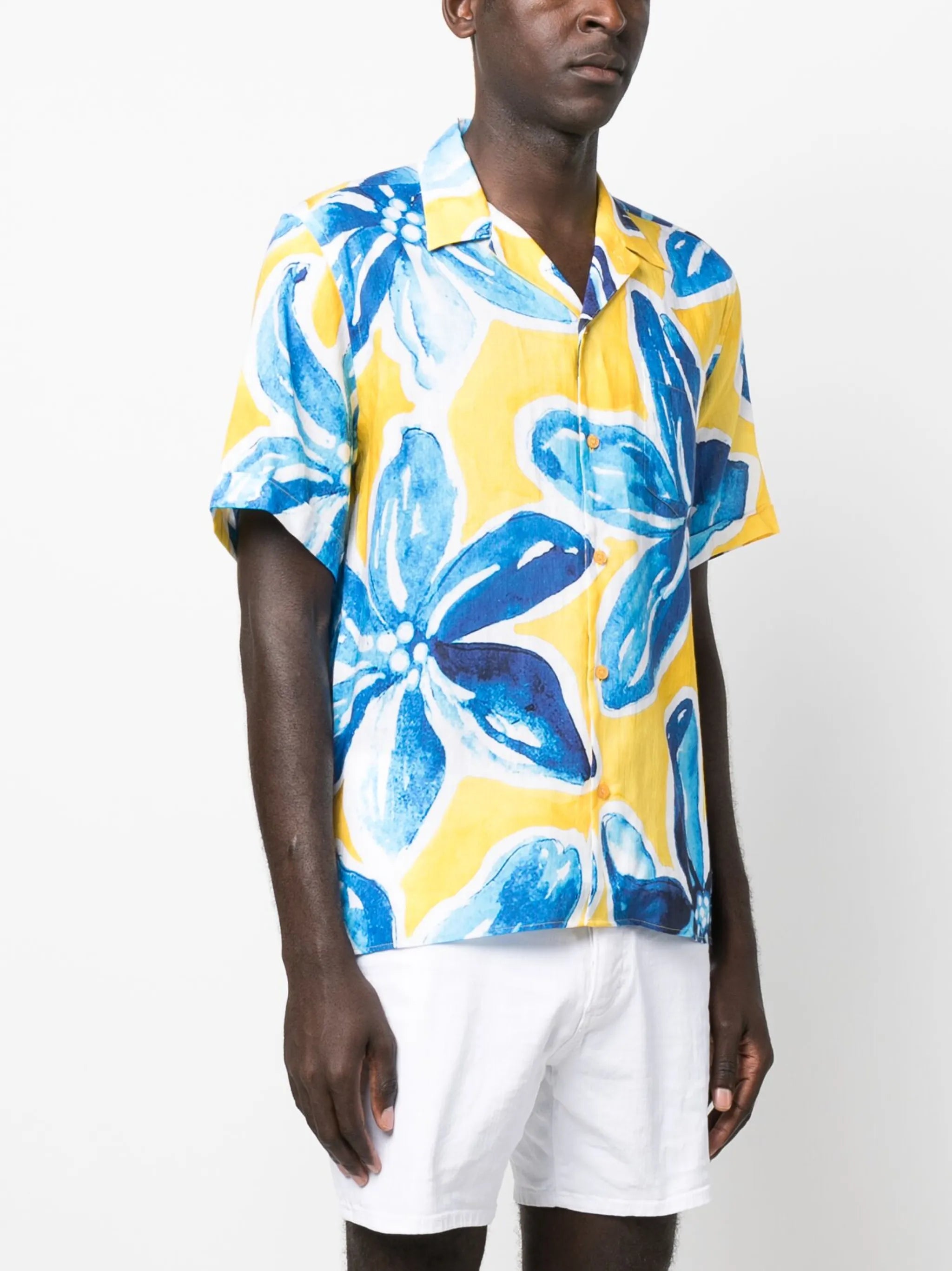 Raitea-print short-sleeve shirt