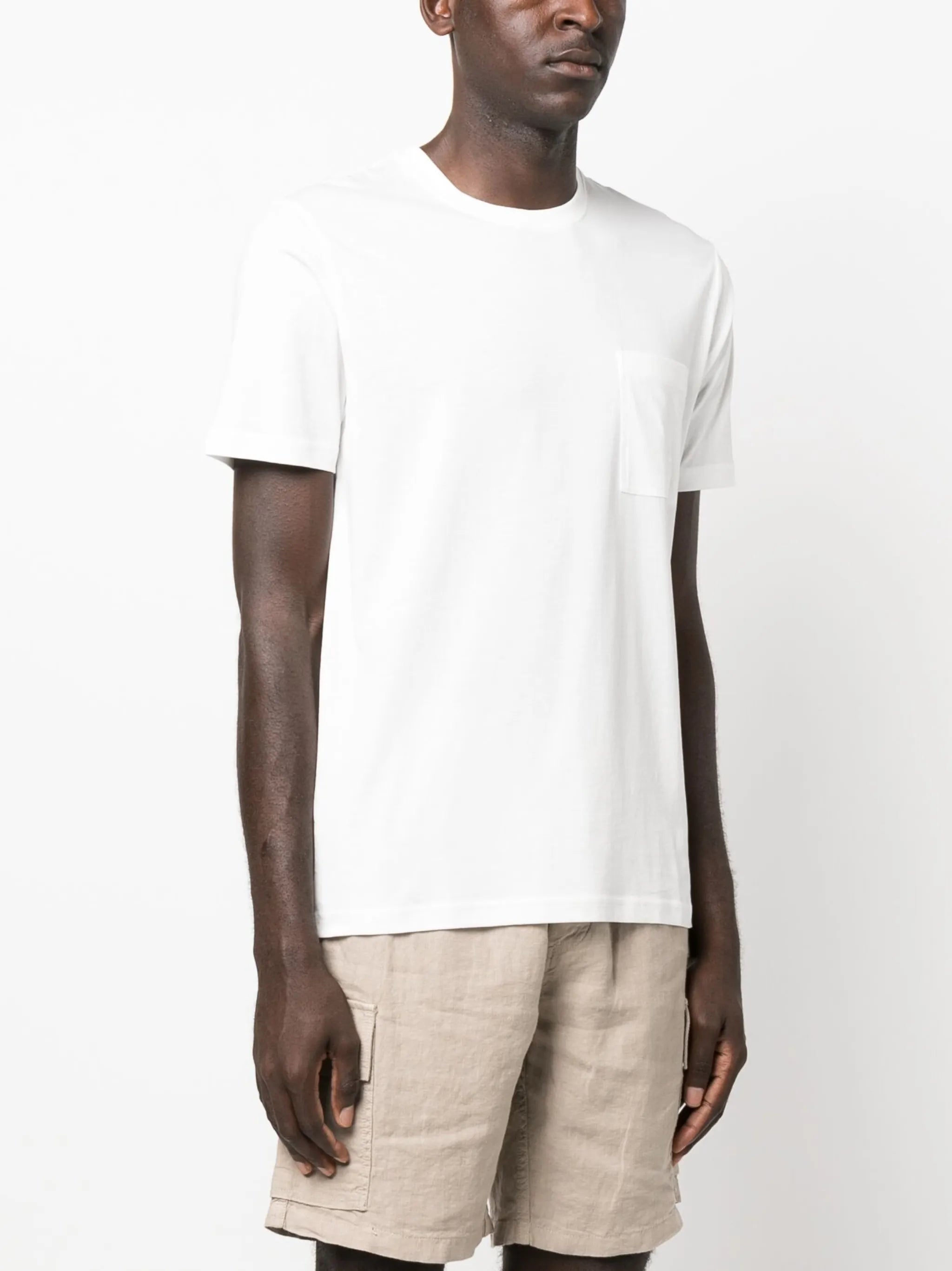chest-pocket cotton T-shirt