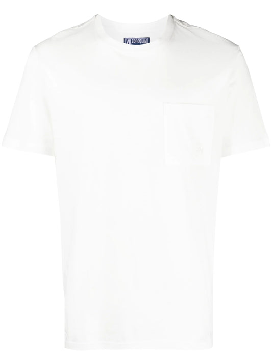 chest-pocket cotton T-shirt