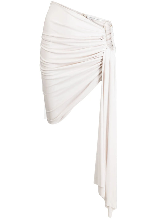 Arced Palm draped miniskirt