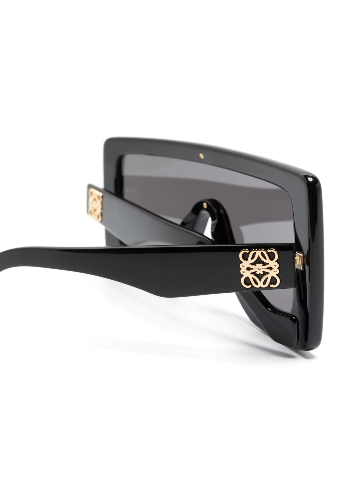 oversized-frame logo-plaque sunglasses