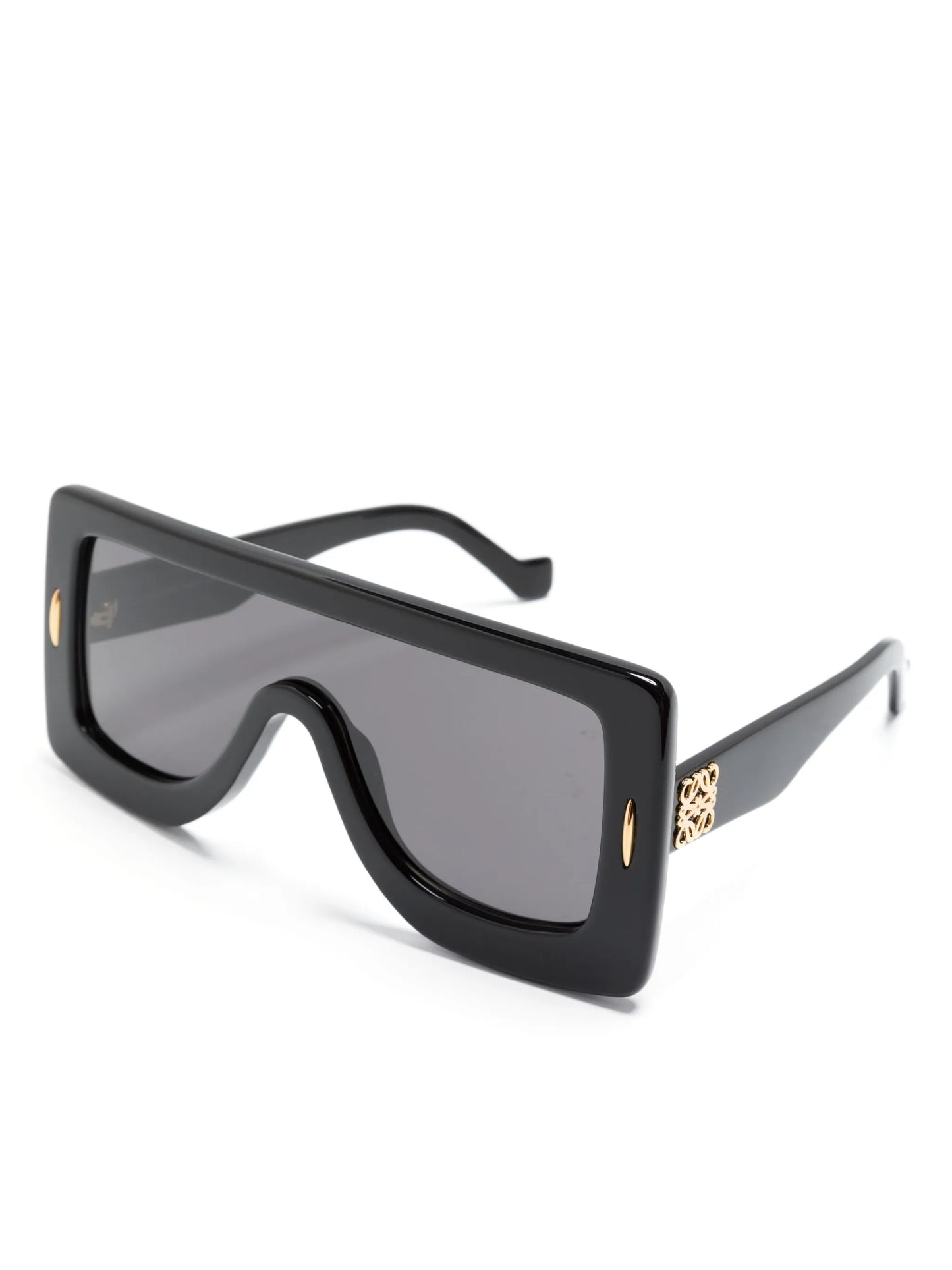 oversized-frame logo-plaque sunglasses