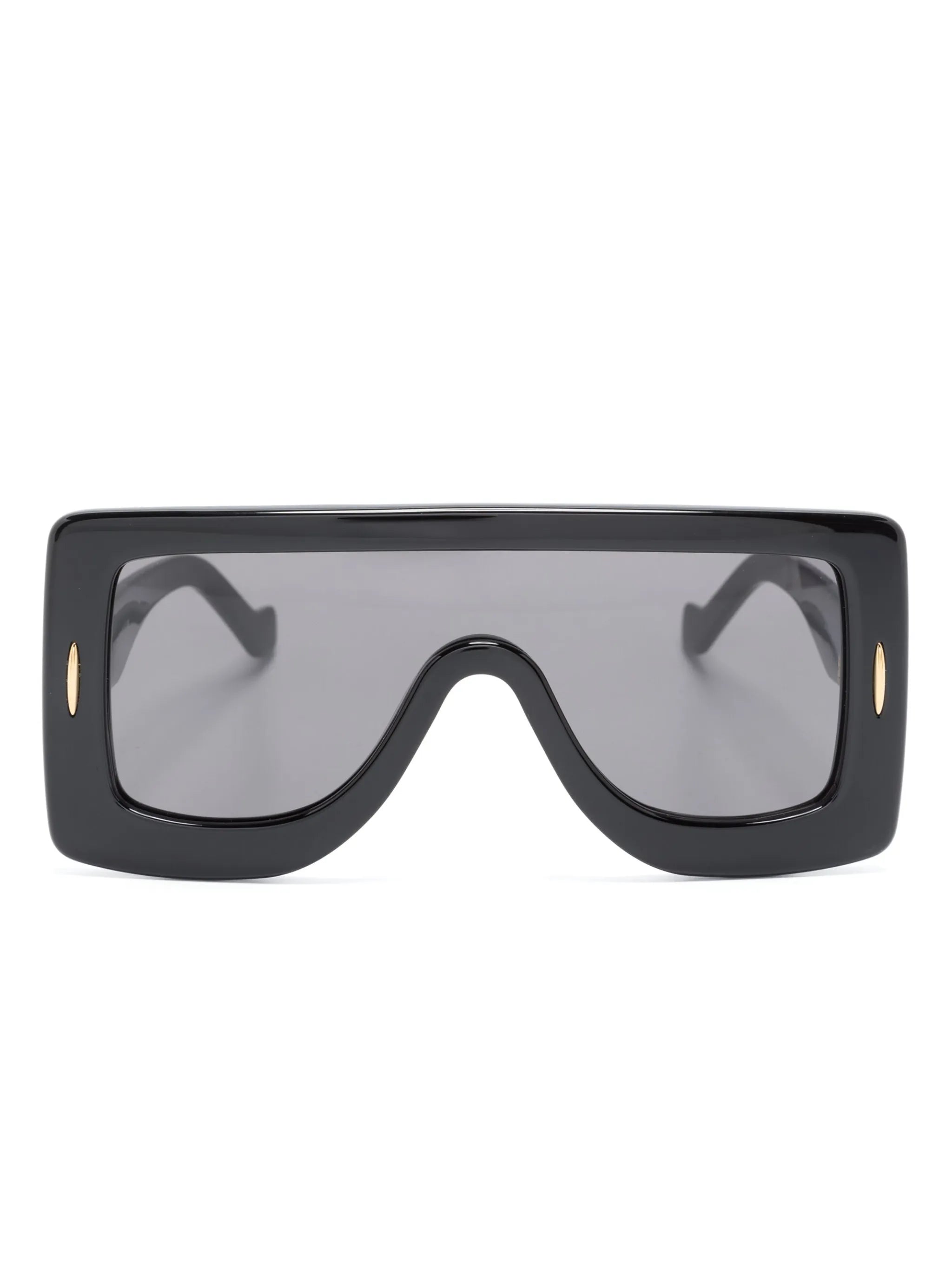 oversized-frame logo-plaque sunglasses