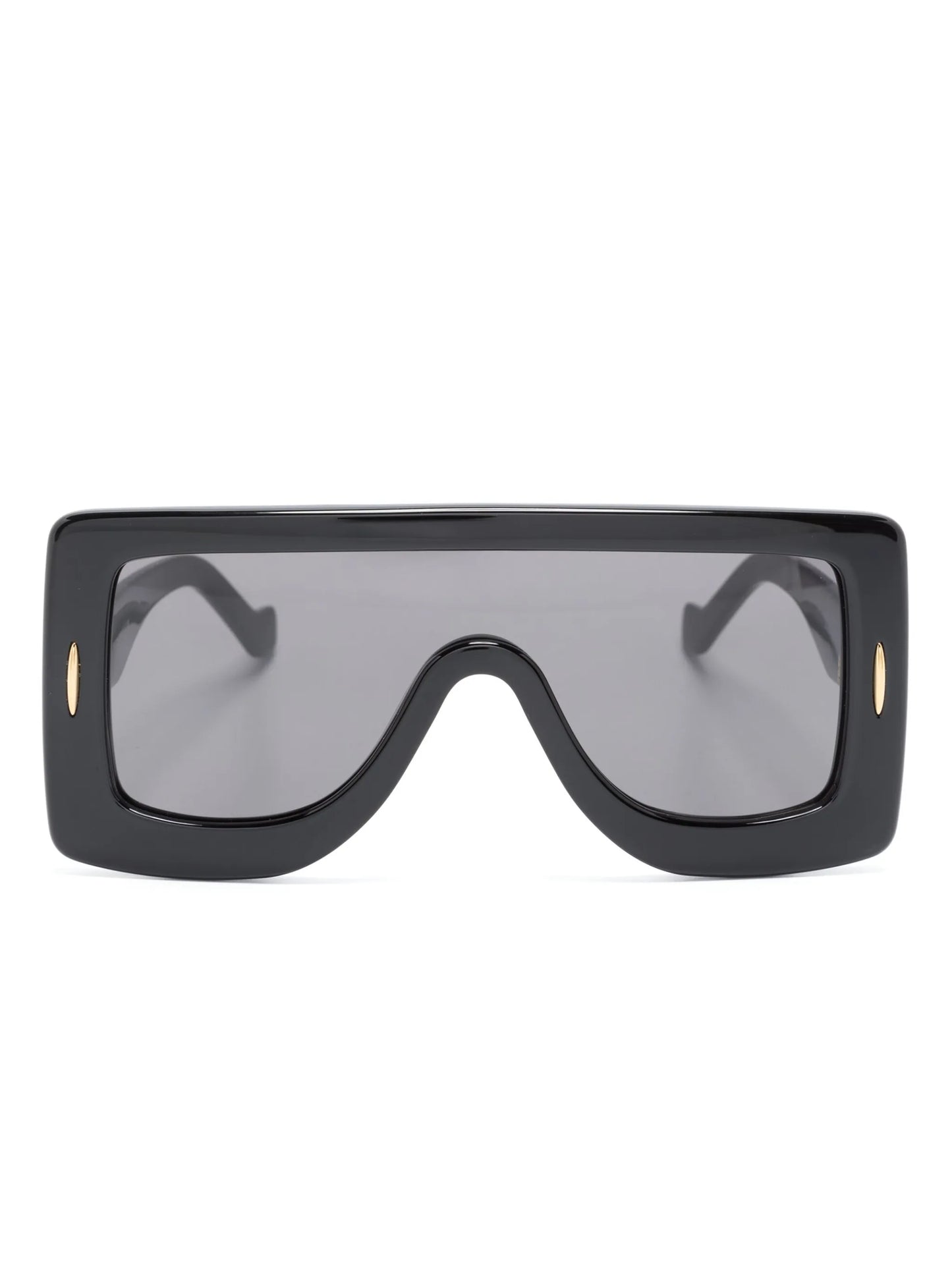 oversized-frame logo-plaque sunglasses