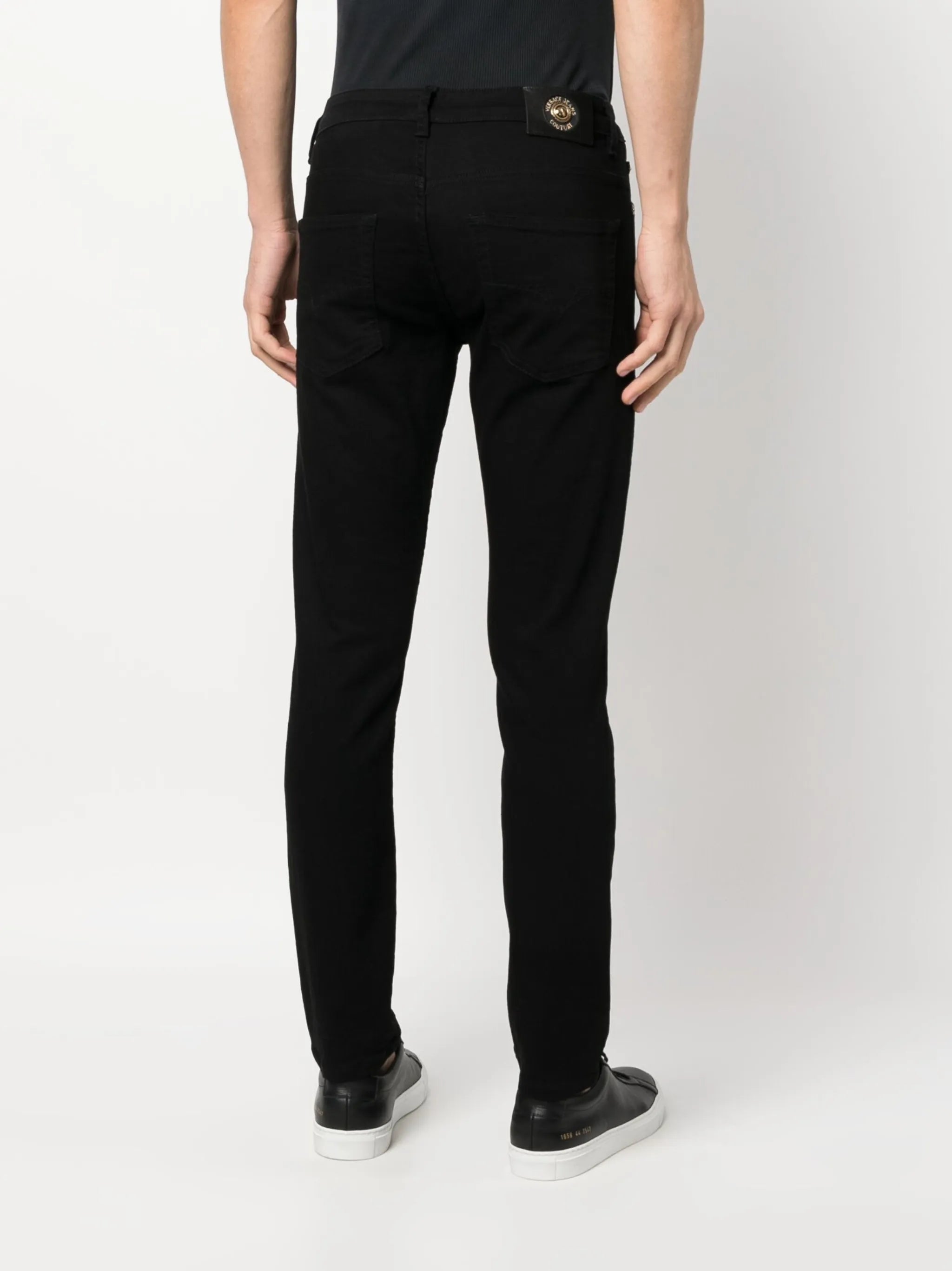 logo-patch cotton trousers