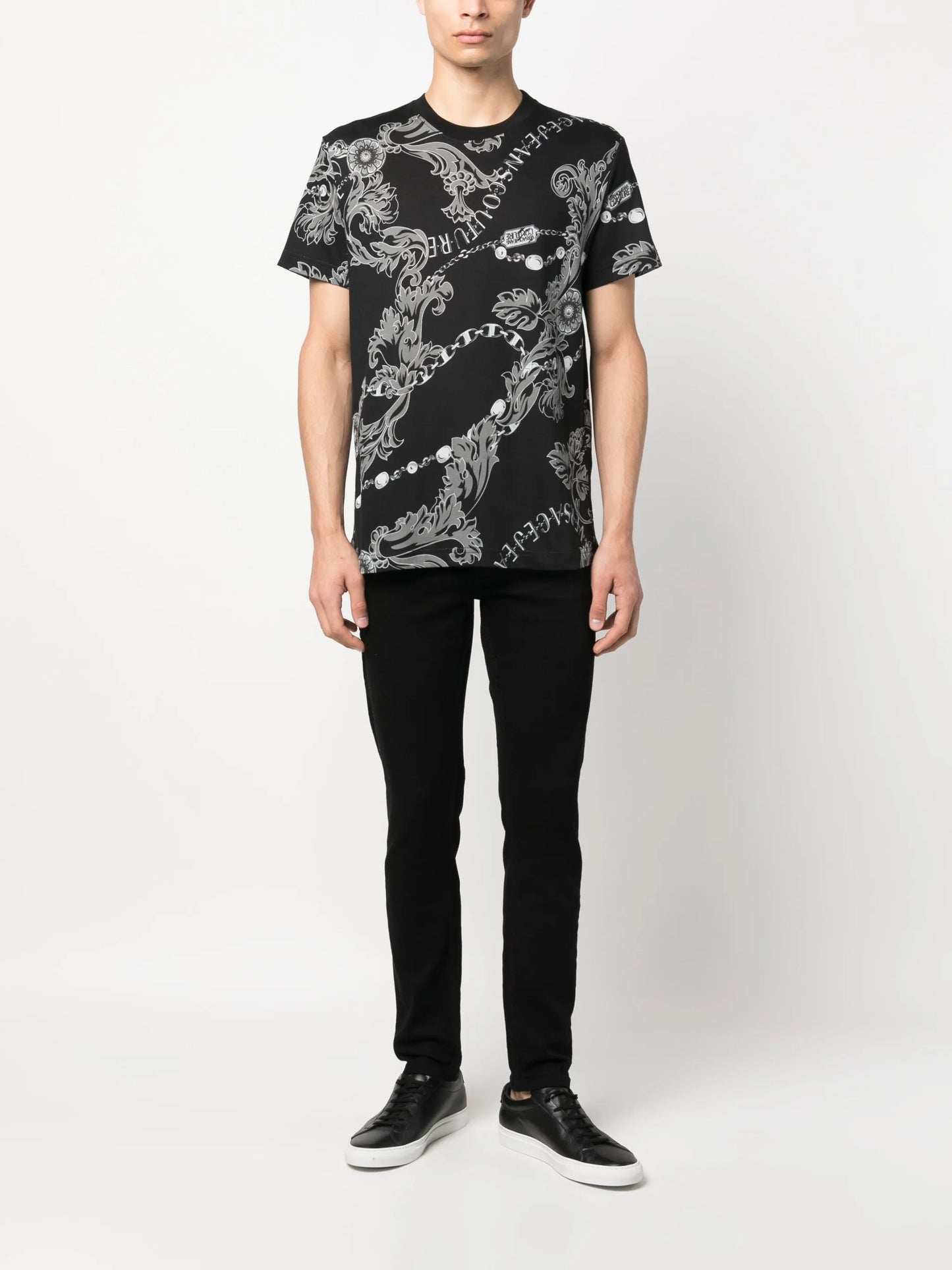 logo-patch cotton trousers