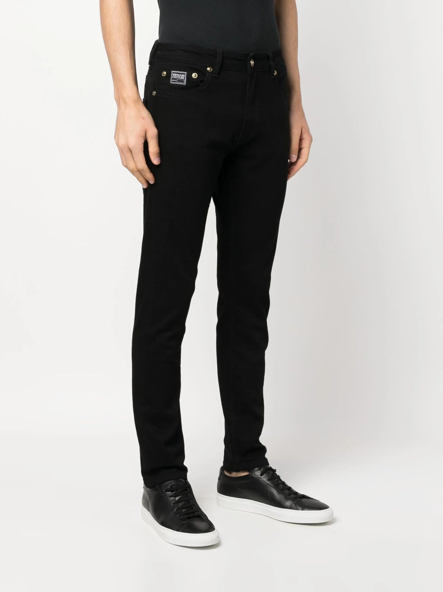 logo-patch cotton trousers