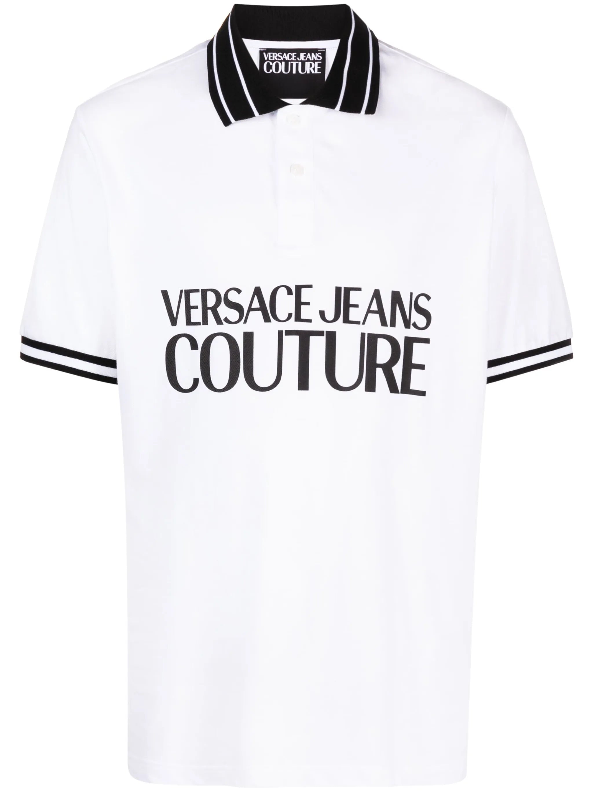 logo-print cotton polo shirt