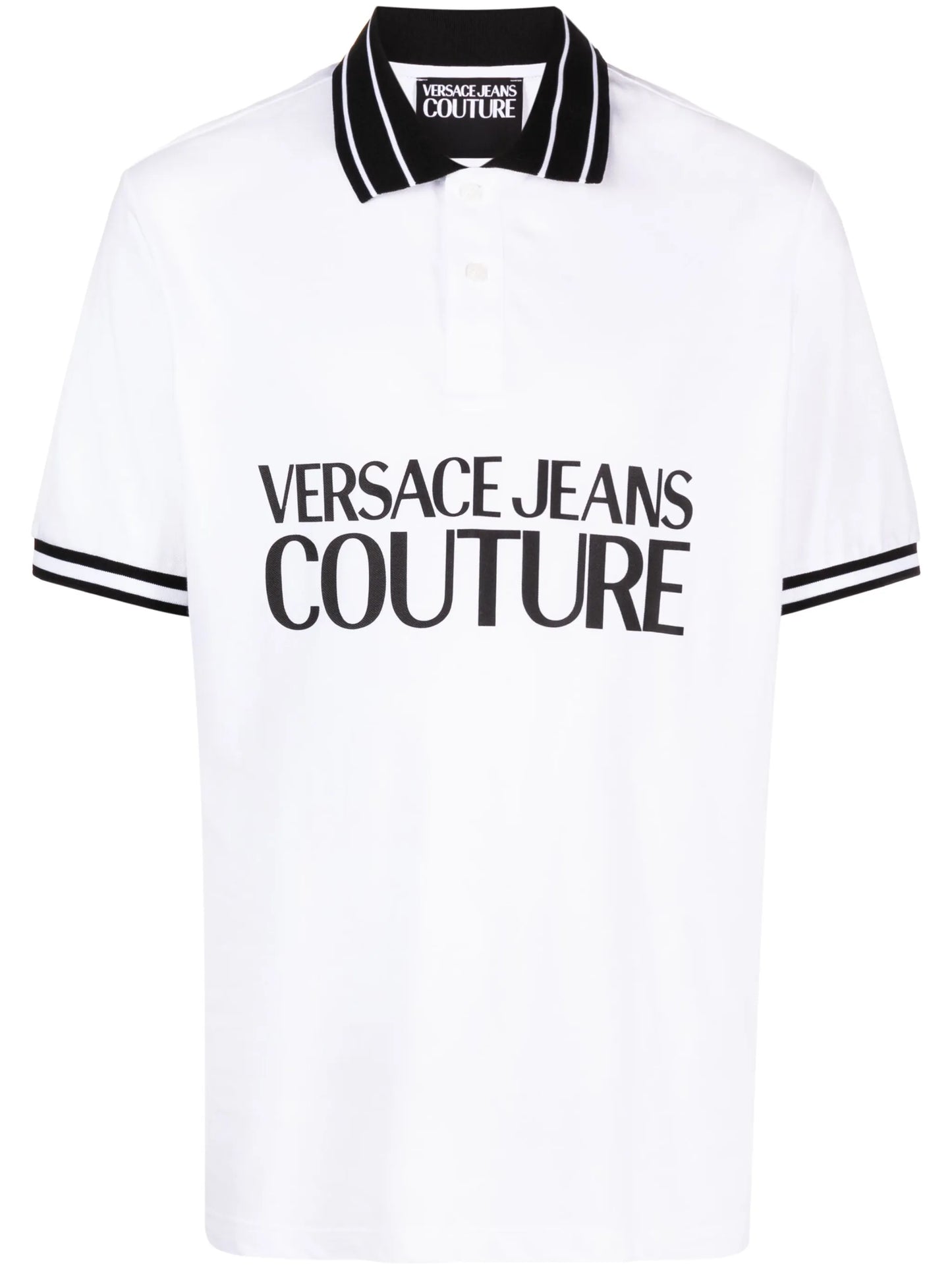 logo-print cotton polo shirt