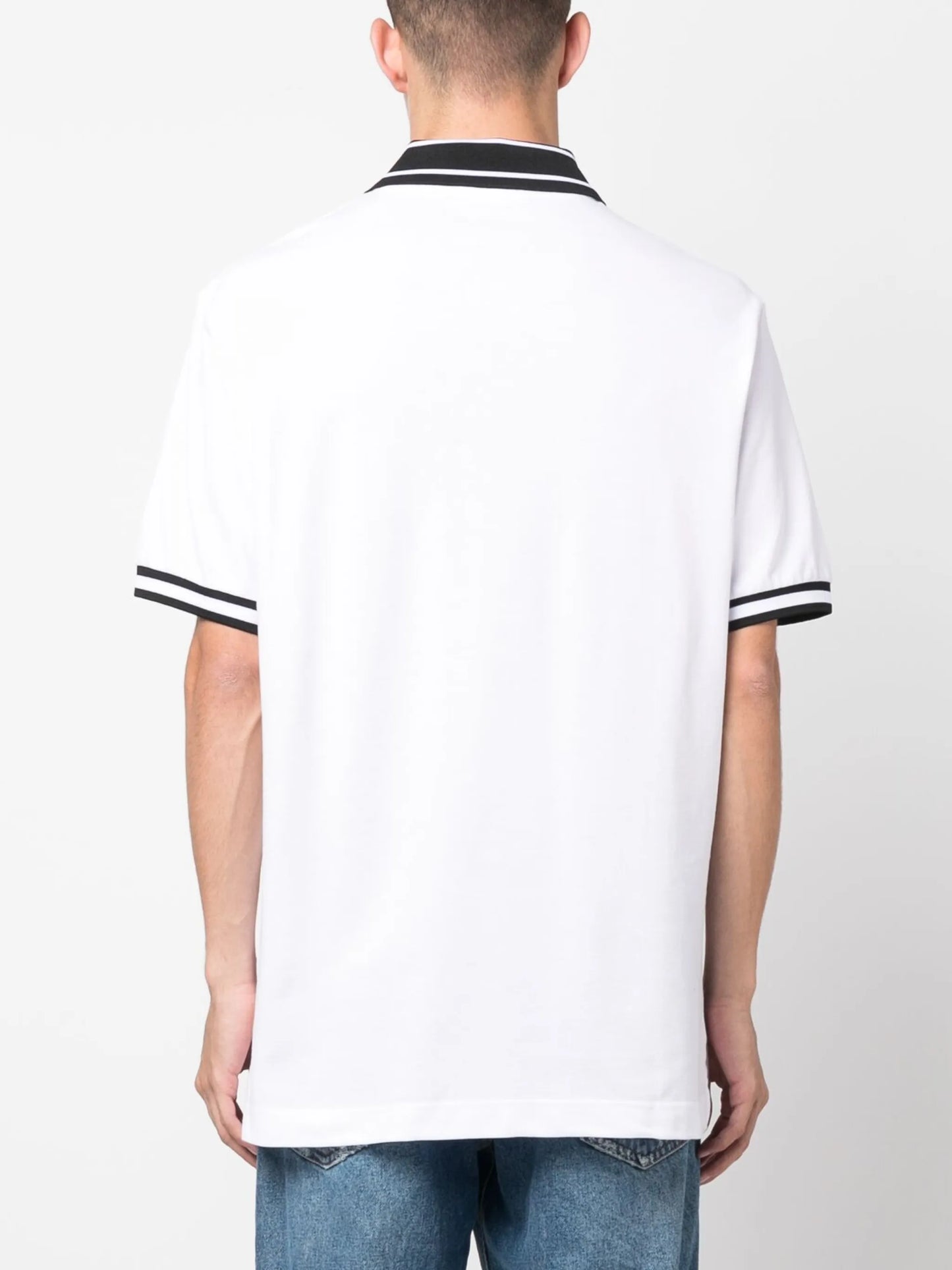 logo-print cotton polo shirt