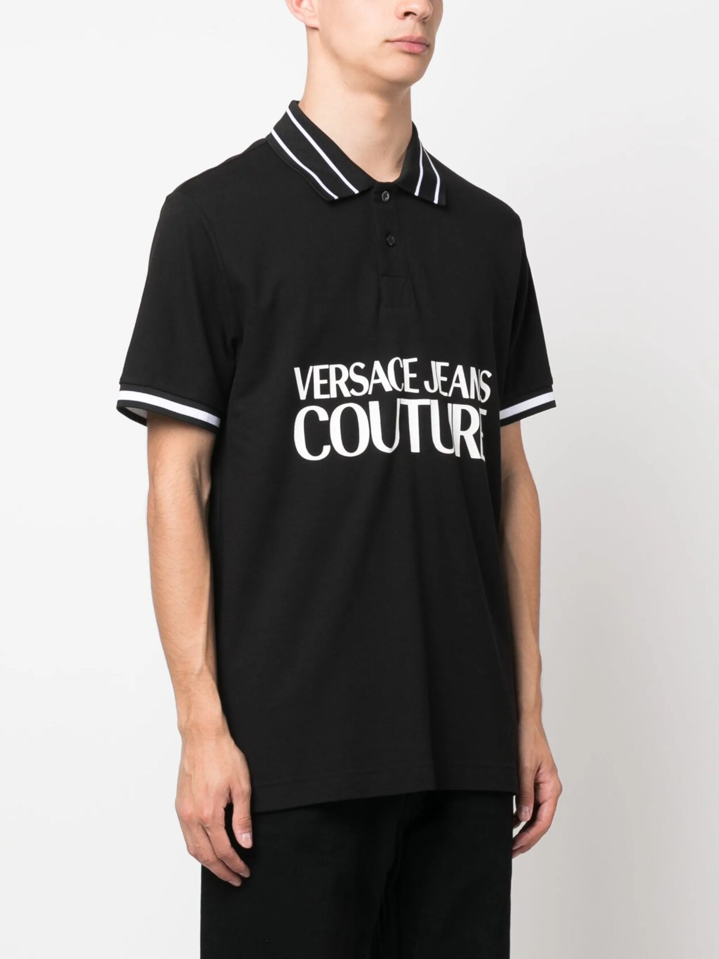 logo-print polo shirt