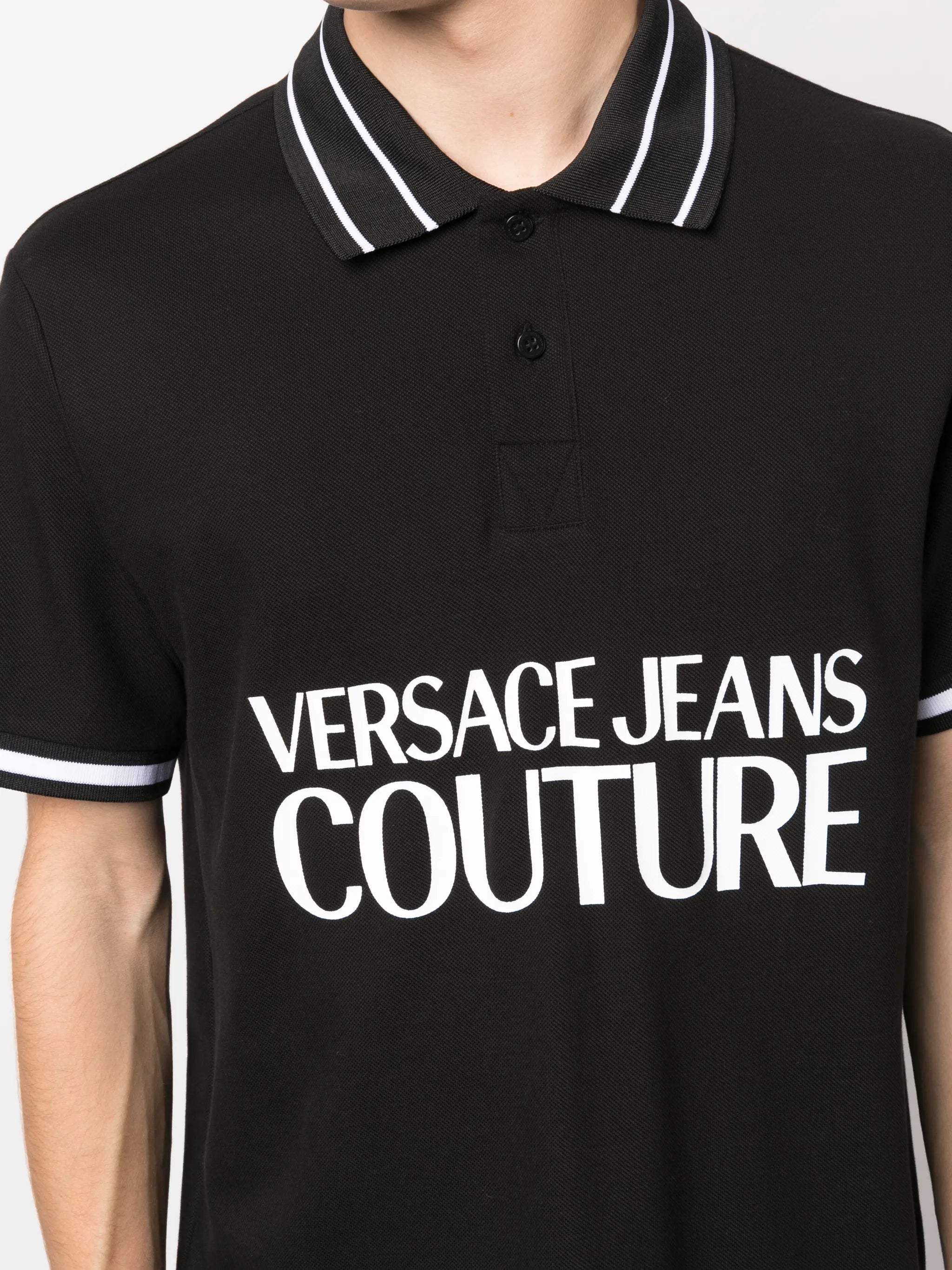 logo-print polo shirt