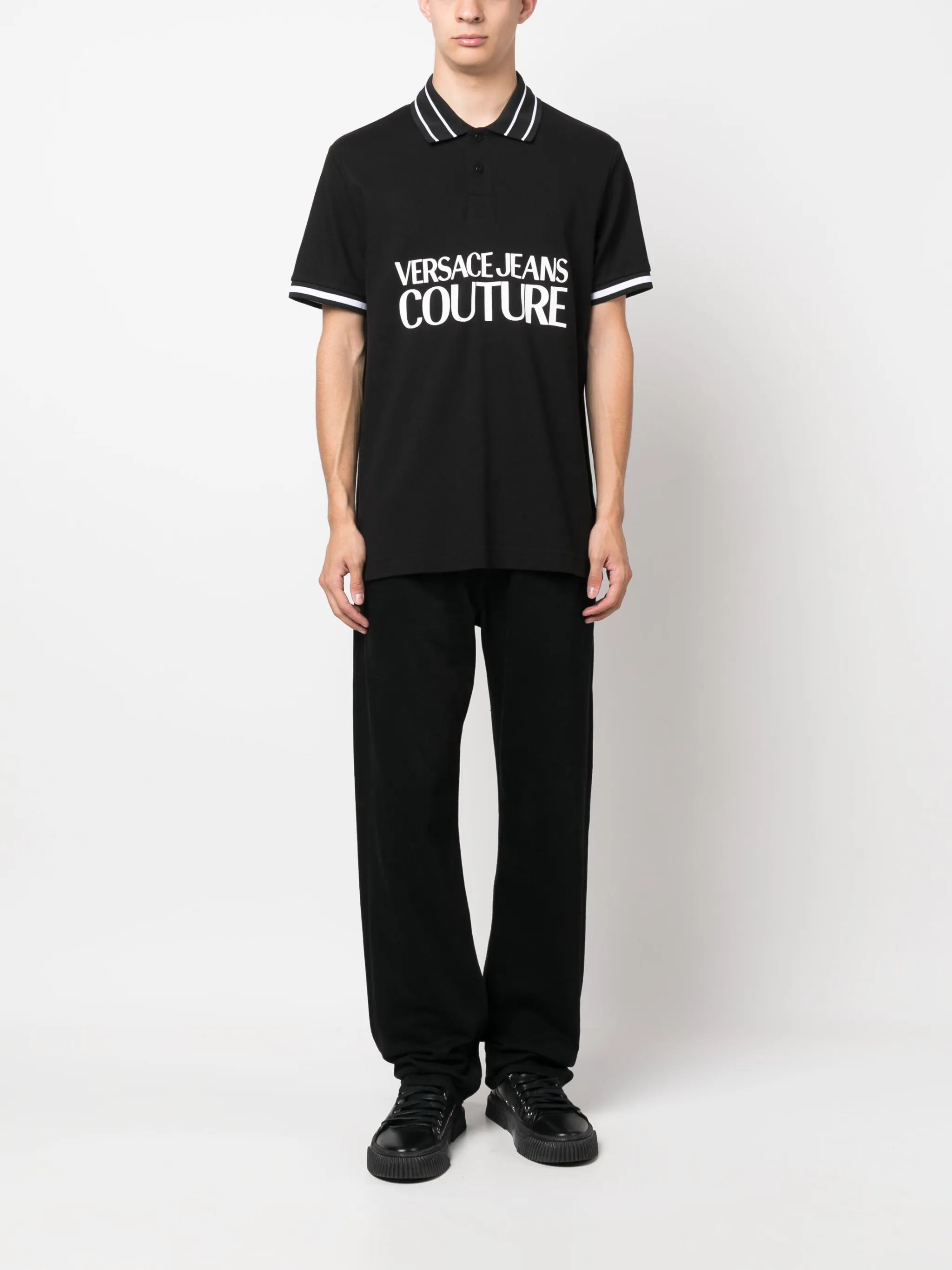 logo-print polo shirt