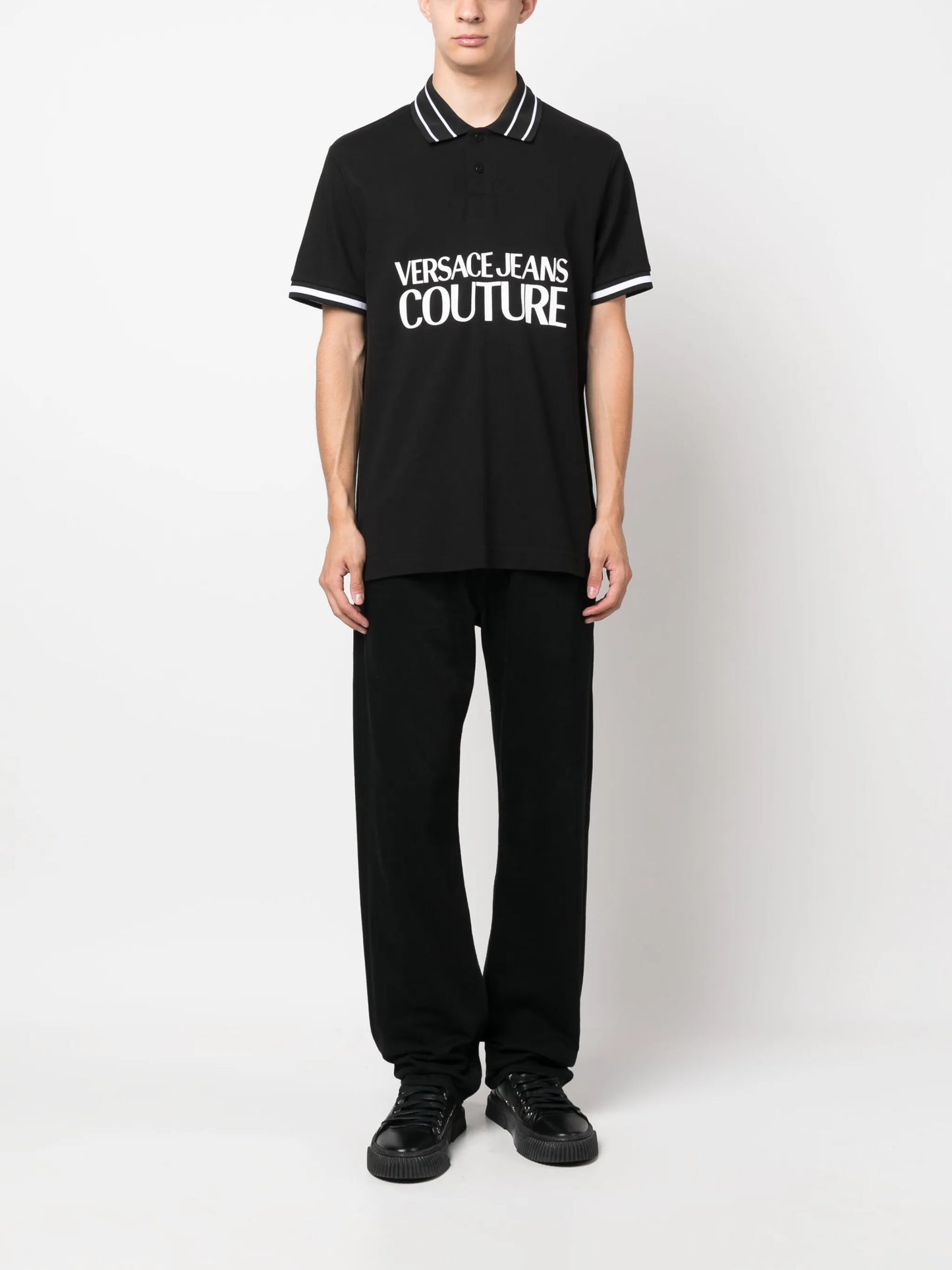 logo-print polo shirt