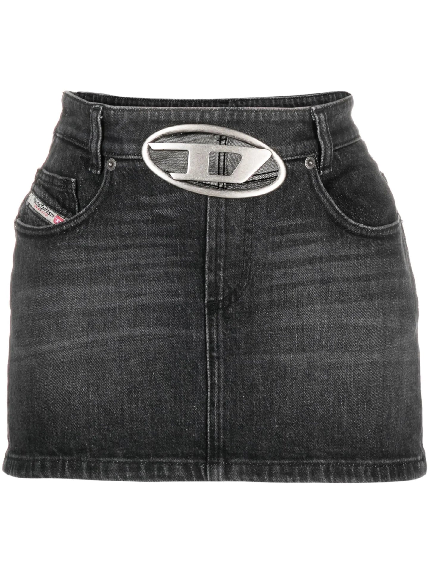 De-Ron S2 low-rise denim miniskirt