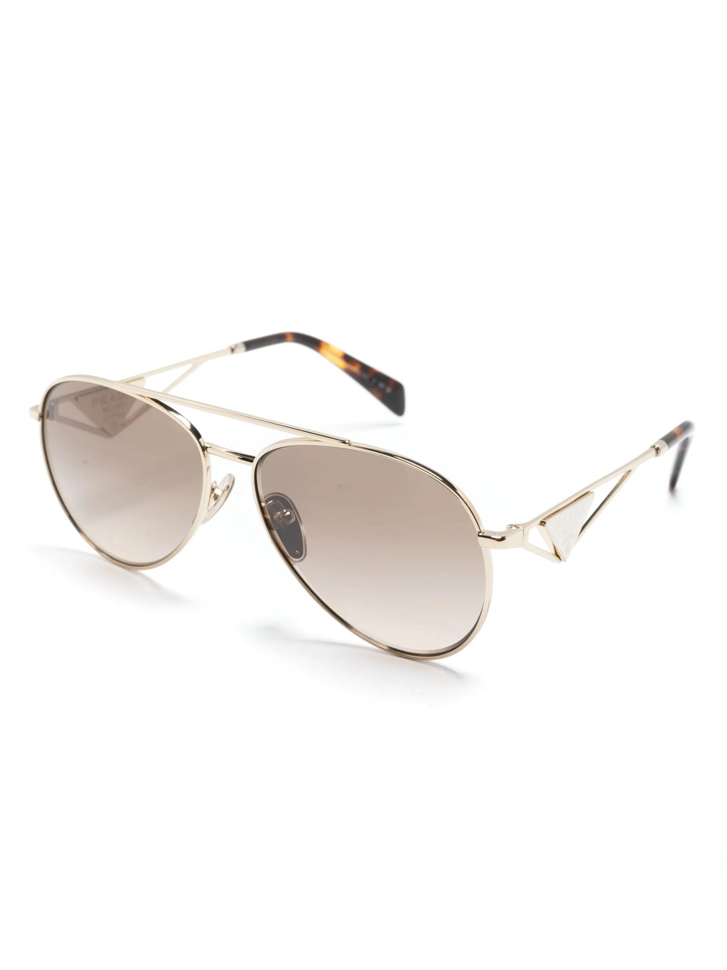 enamel-triangle pilot-frame sunglasses