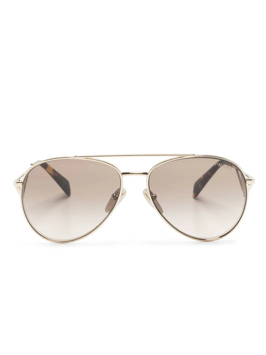 enamel-triangle pilot-frame sunglasses