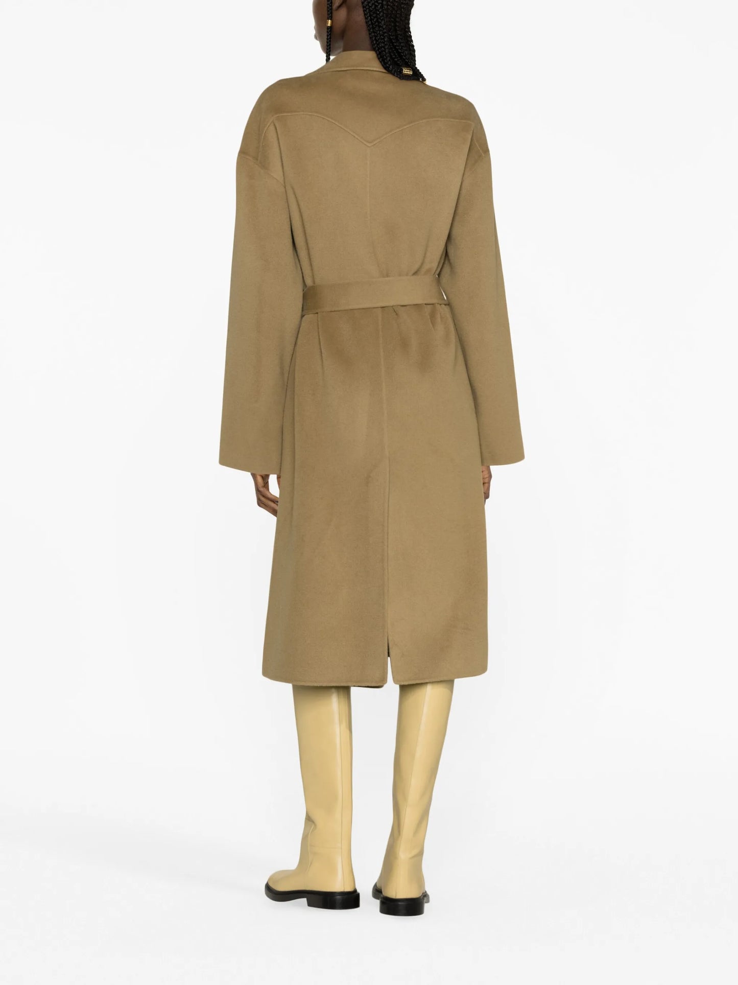 belted wool-blend coat