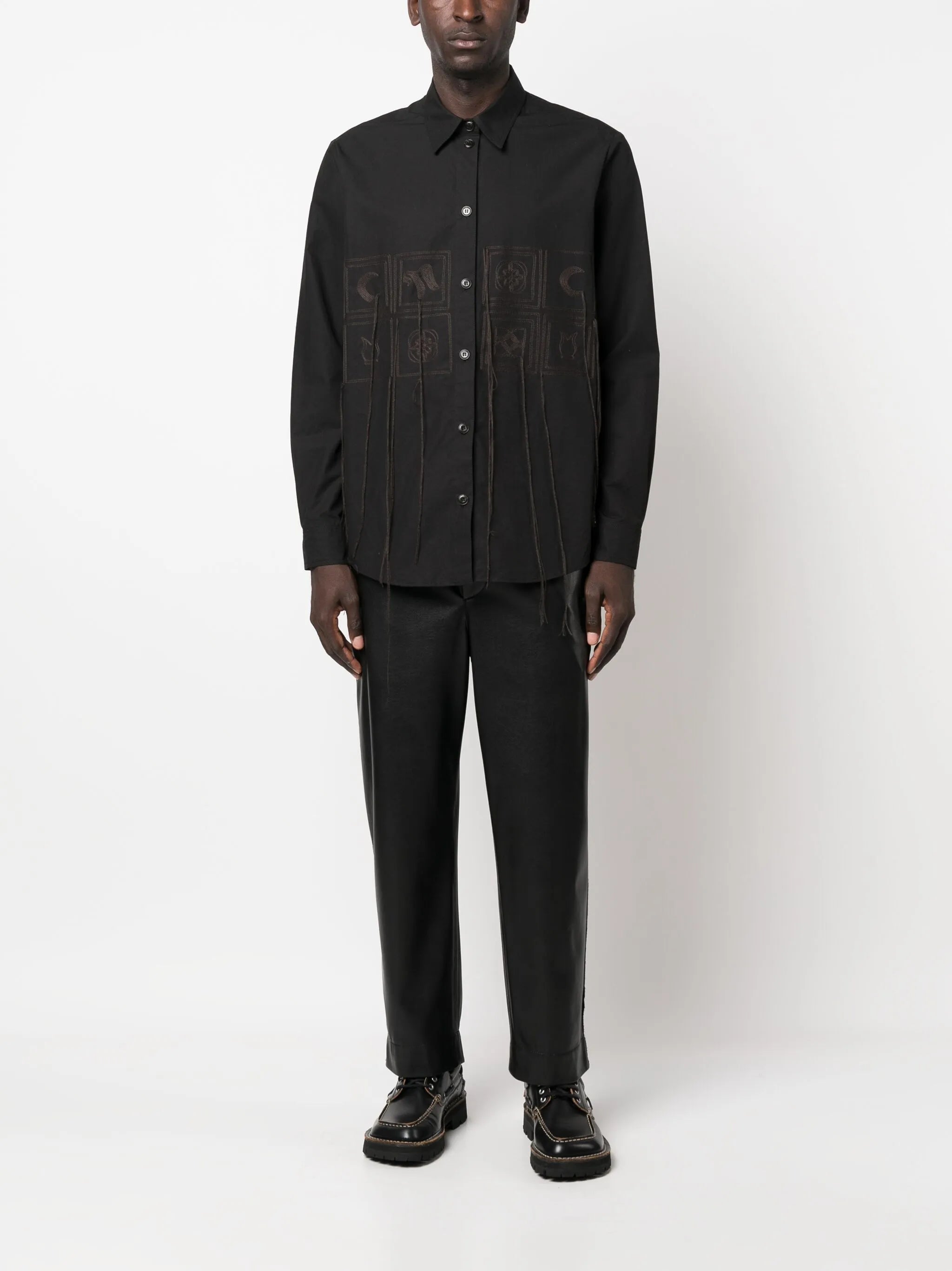 embroidered cotton shirt