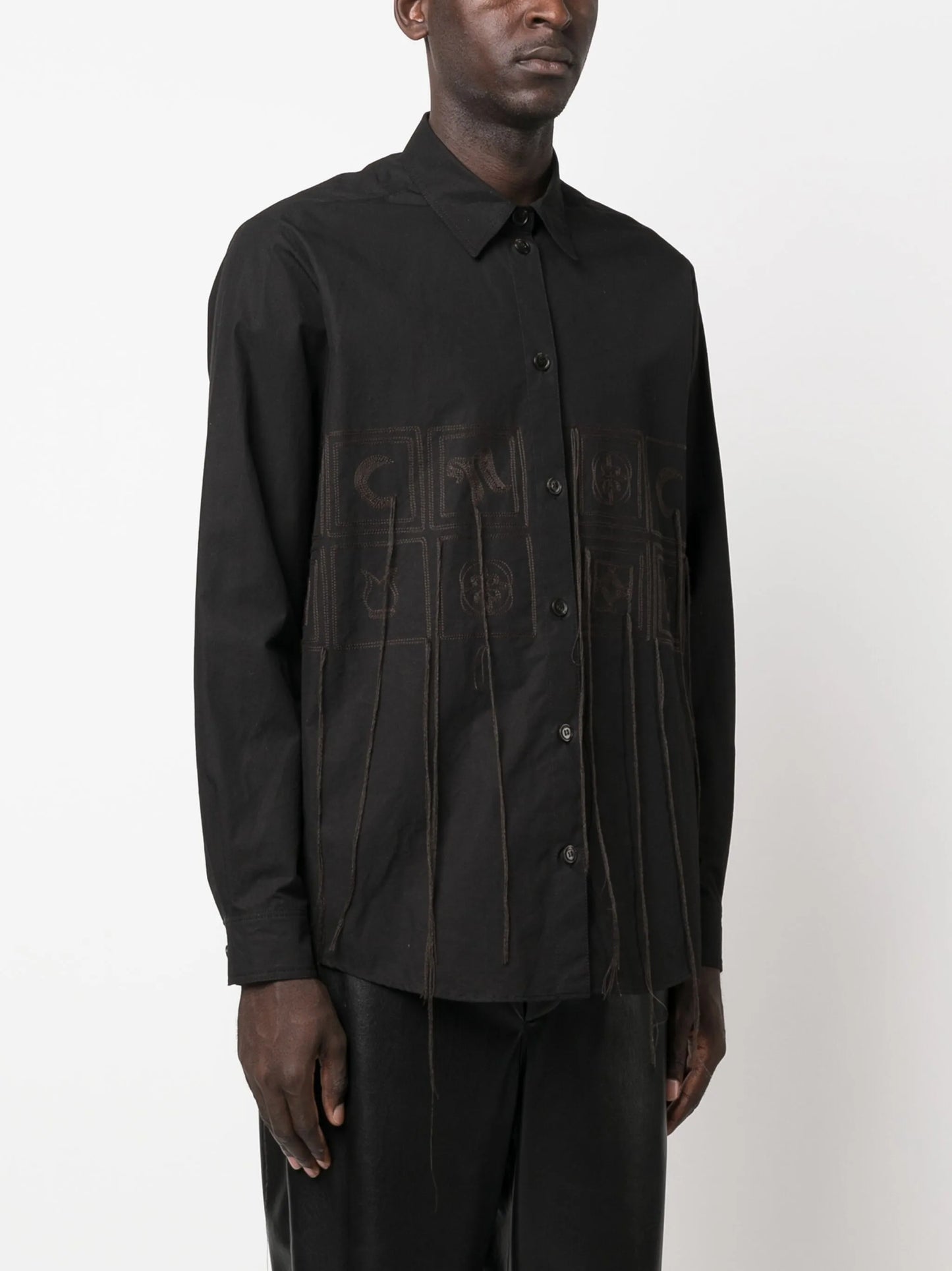embroidered cotton shirt