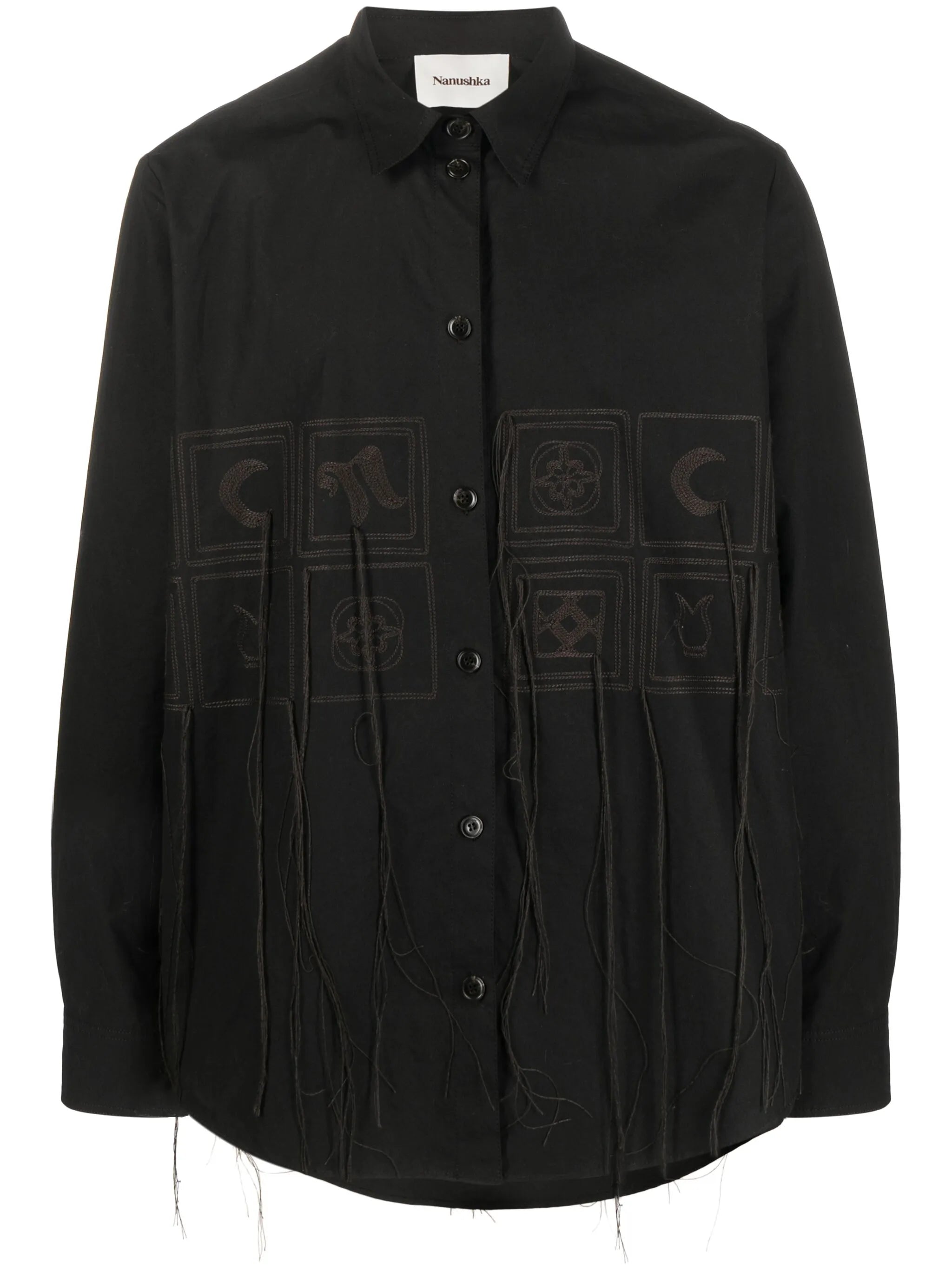 embroidered cotton shirt