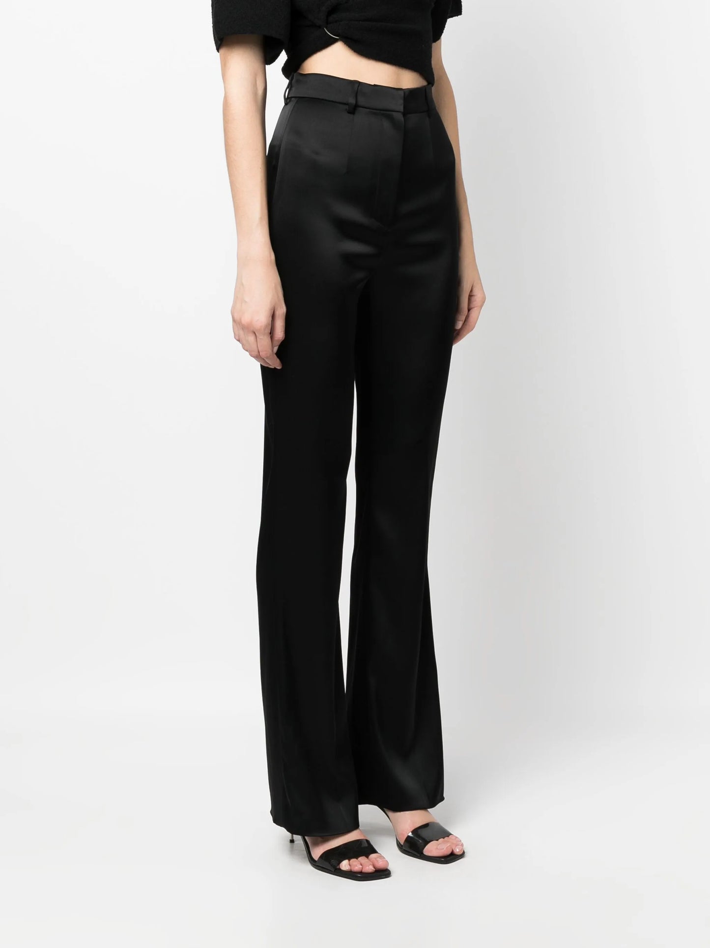 Leena flared satin trousers