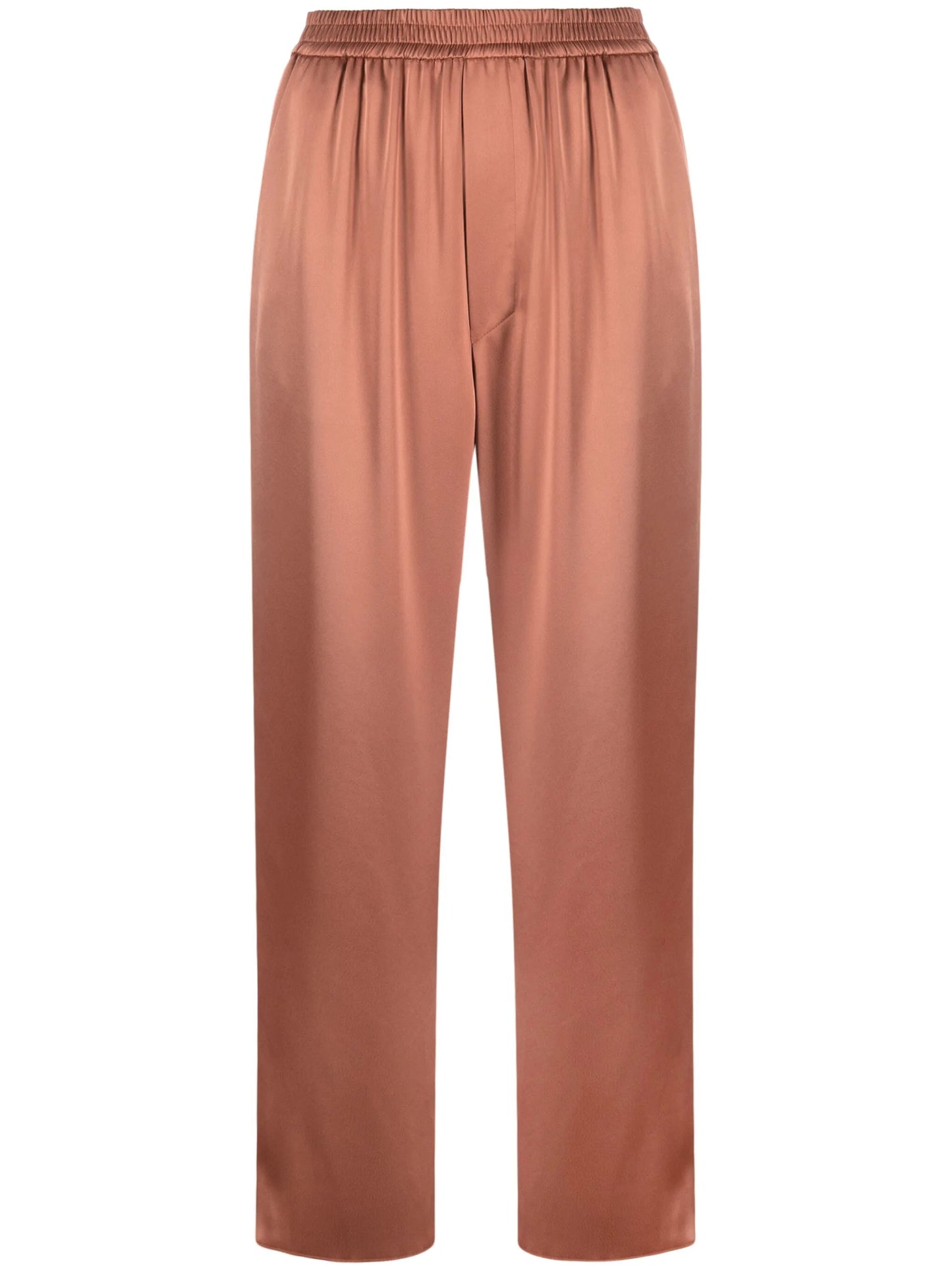 elasticated-waist cropped trousers