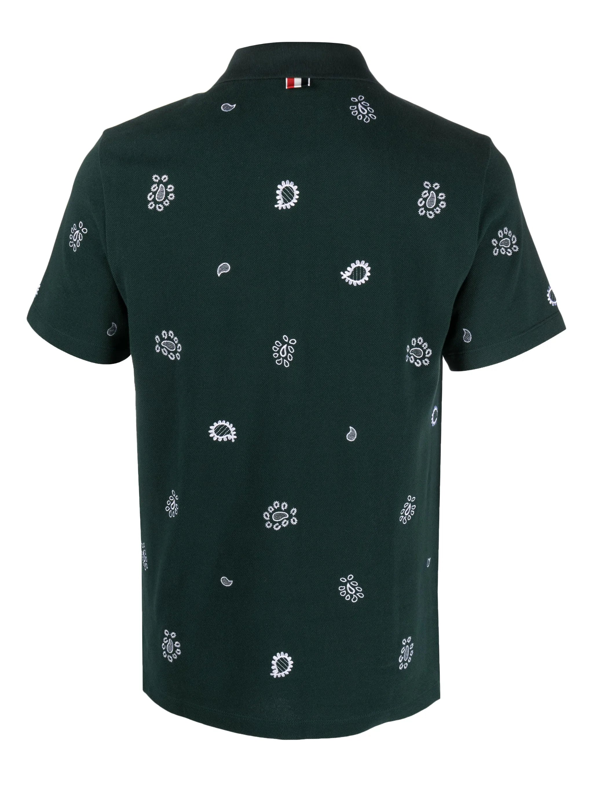 paisley-print polo shirt